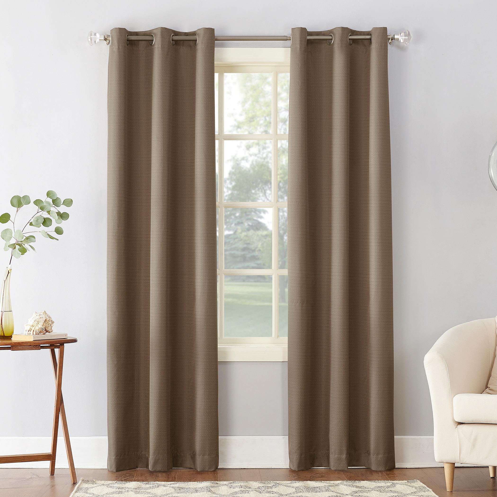 Sun Zero Cooper Thermal Insulated Energy Efficient Grommet Curtain Panel, 40" x 84", Mocha