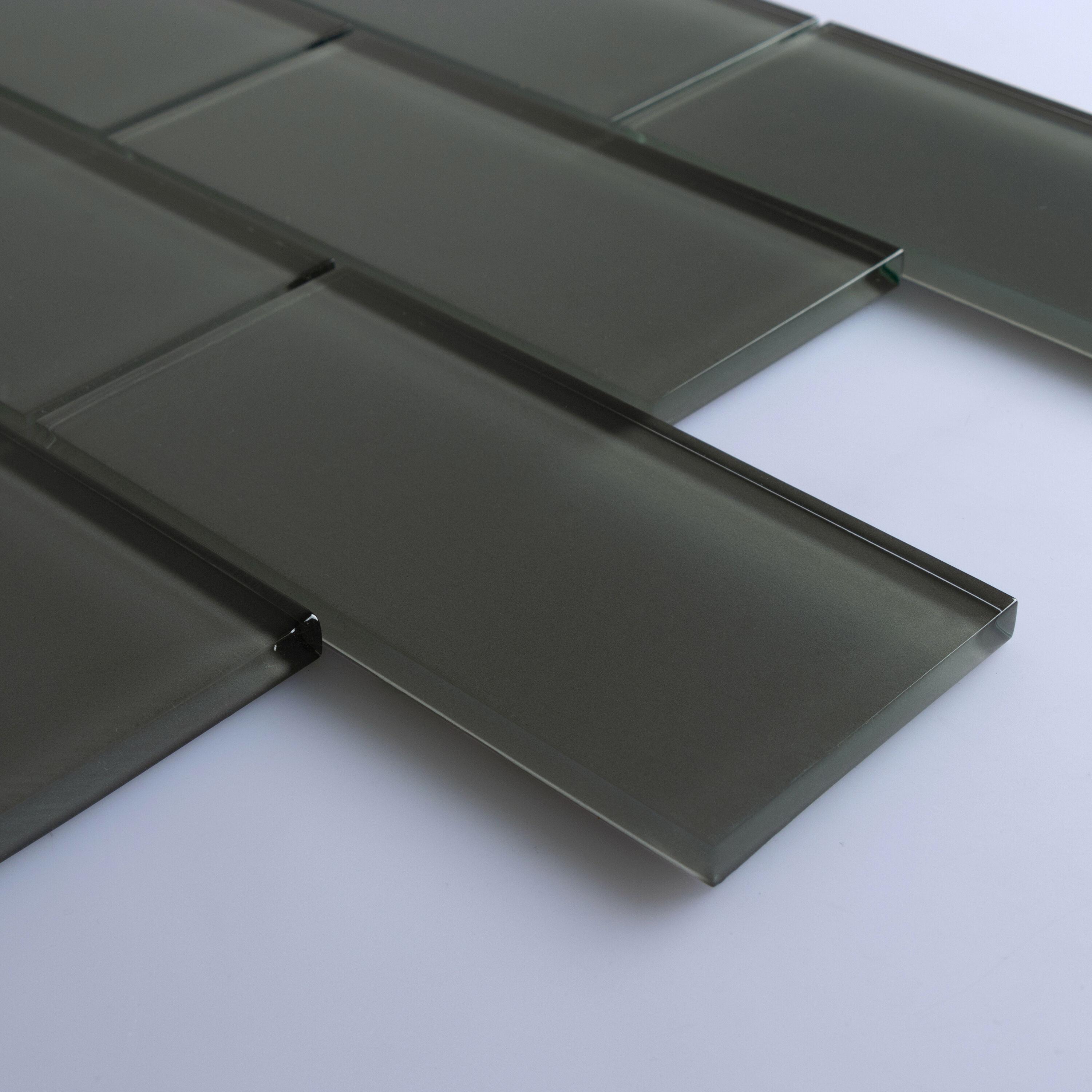Premium 3" x 6" Straight Edge Glass Mosaic Subway Tile