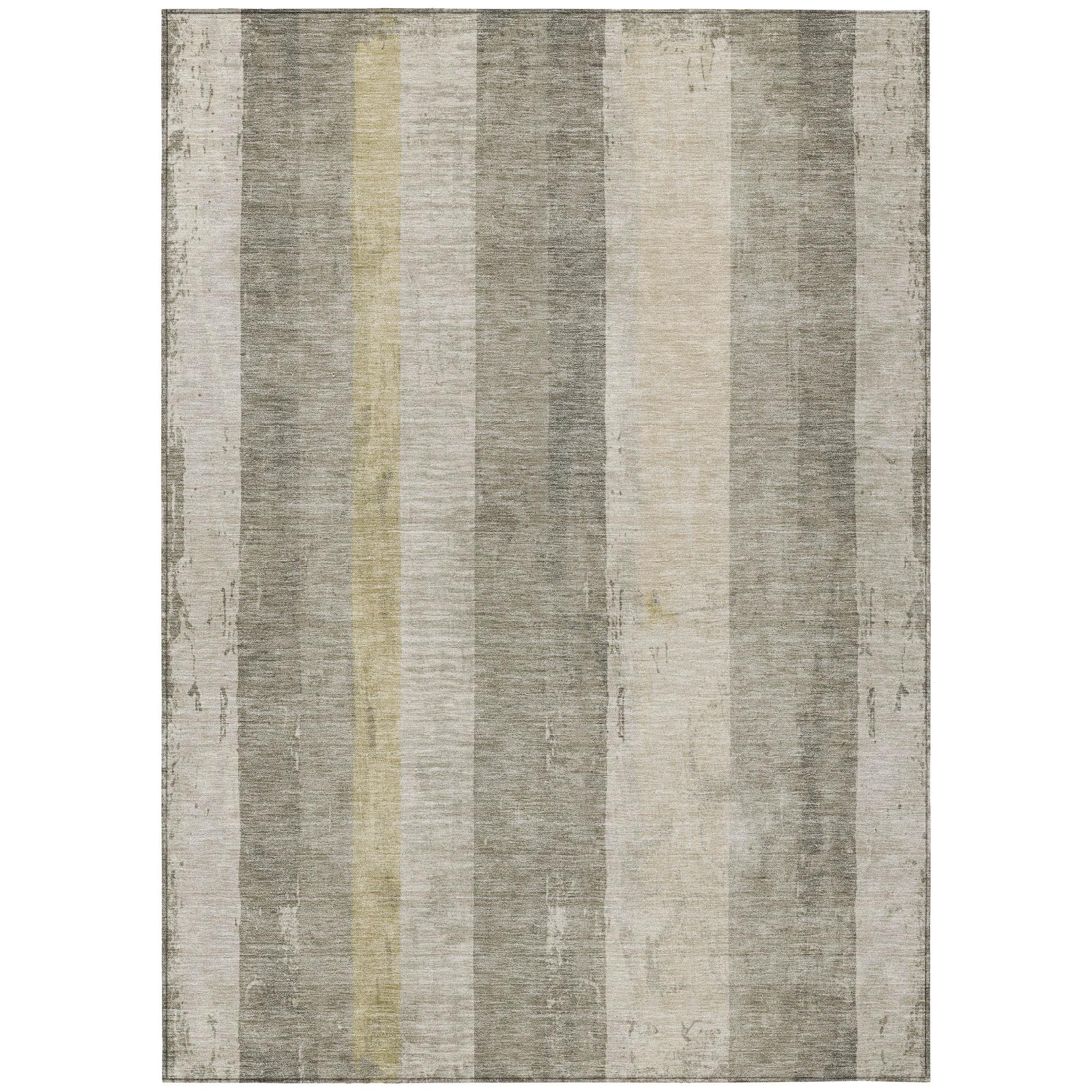 Machine Washable Indoor/Outdoor Cinead ACN1689 Taupe Rug