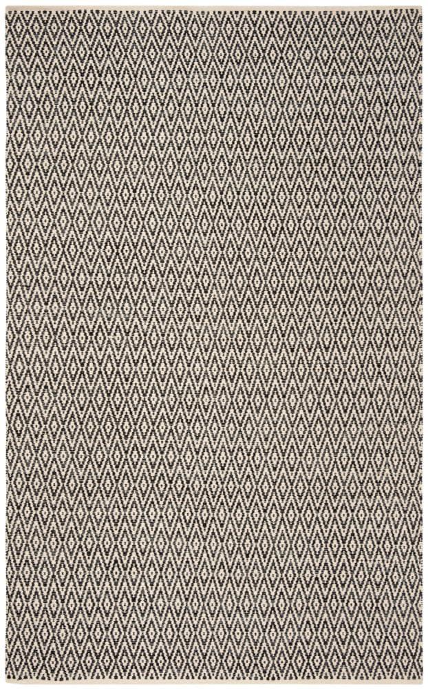 Montauk MTK414 Hand Woven Indoor Area Rug - Ivory/Dark Grey - 5'x8' - Safavieh