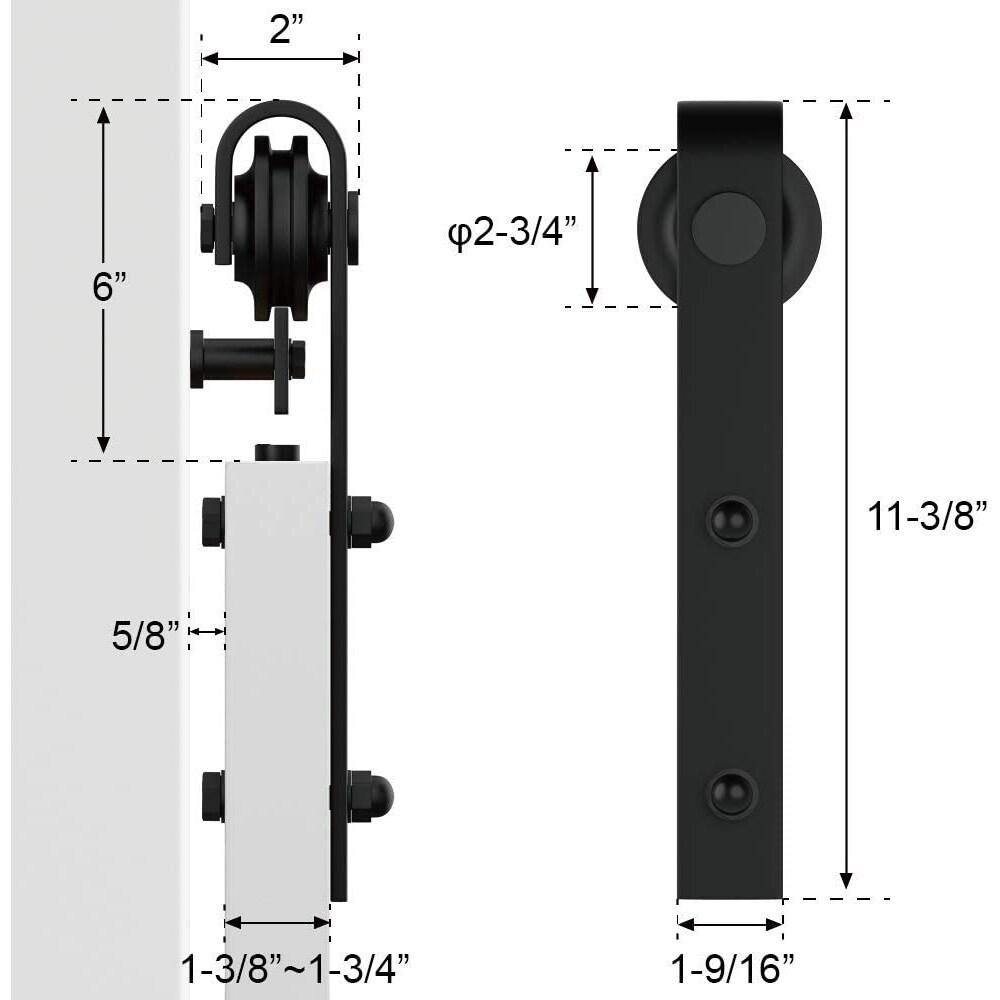 Lazio Antique Sliding Standard Single Track Barn Door Hardware Kit