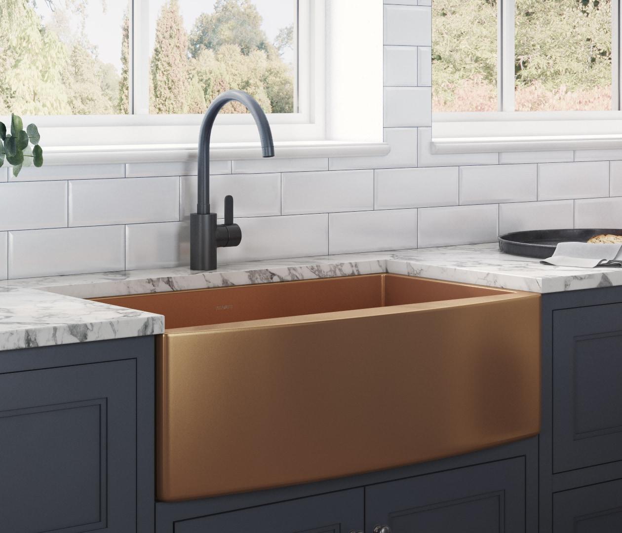 Ruvati 33-inch Apron-Front Farmhouse Kitchen Sink -Stainless Steel