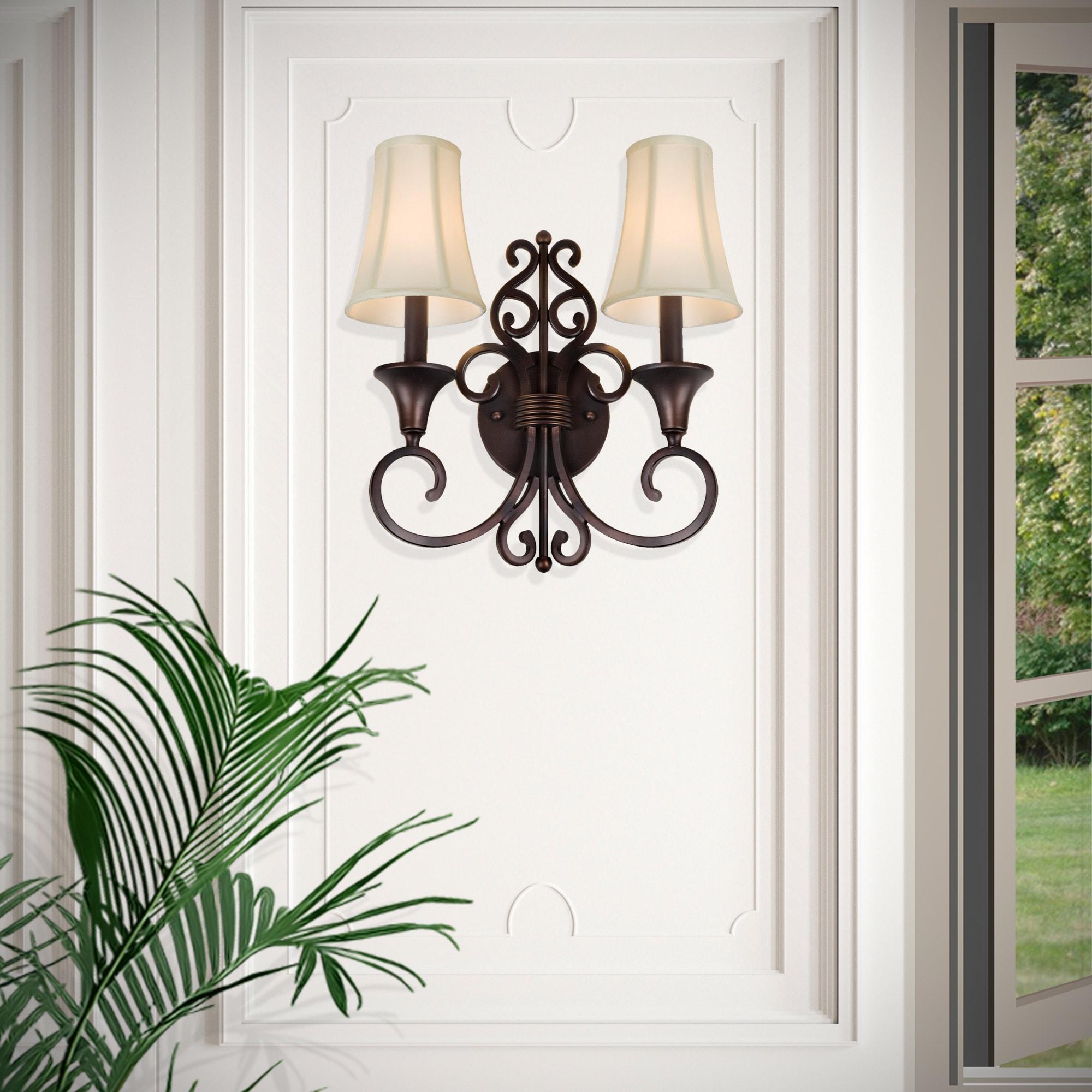 Forte Lighting 2327-02 2 Light 16" Tall Wall Sconce - Bronze