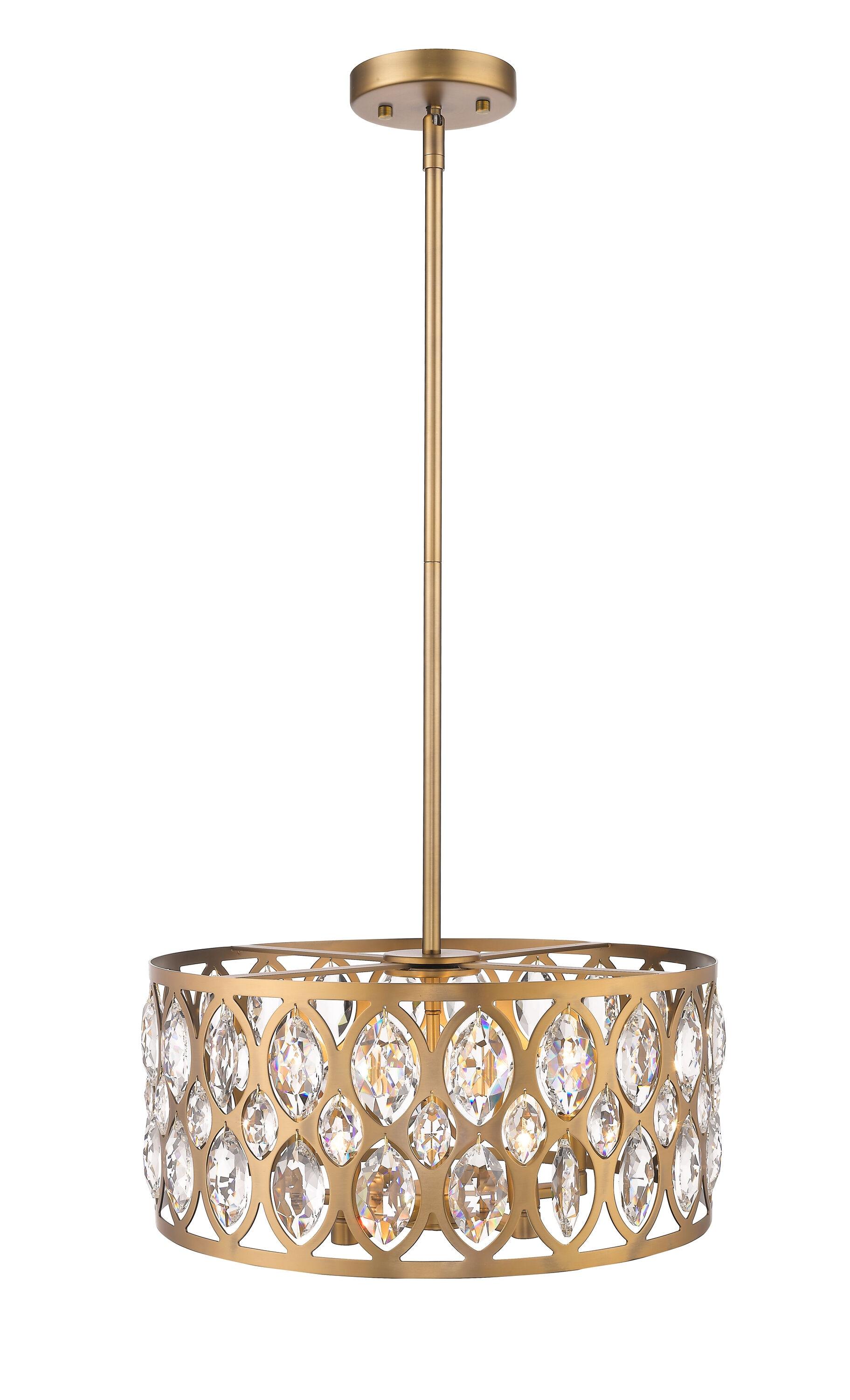 Z-Lite Dealey 5 - Light Chandelier in  Heirloom Brass
