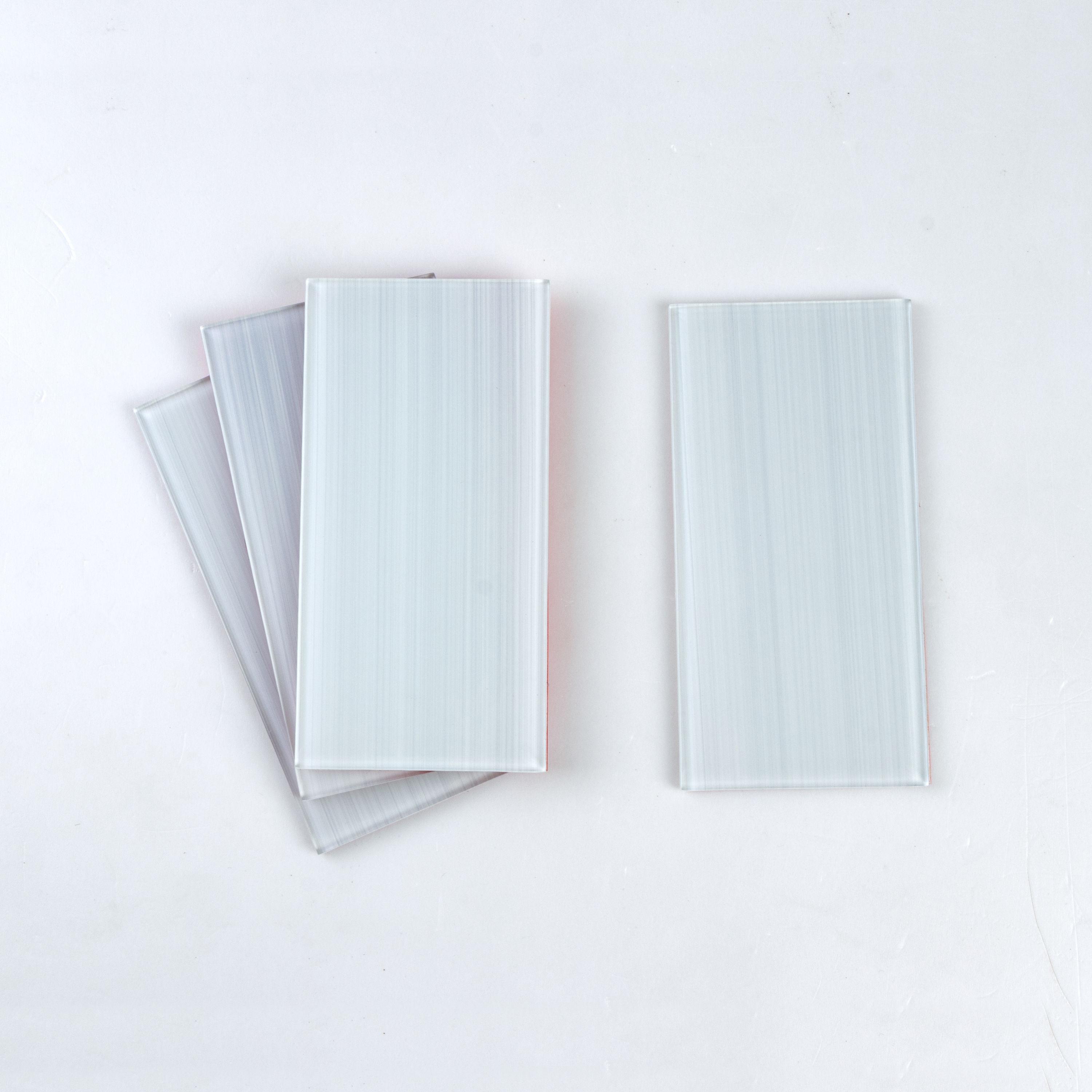 Hand Painted Series 3'' W x 6'' L Glass Peel and Stick Subway Tile