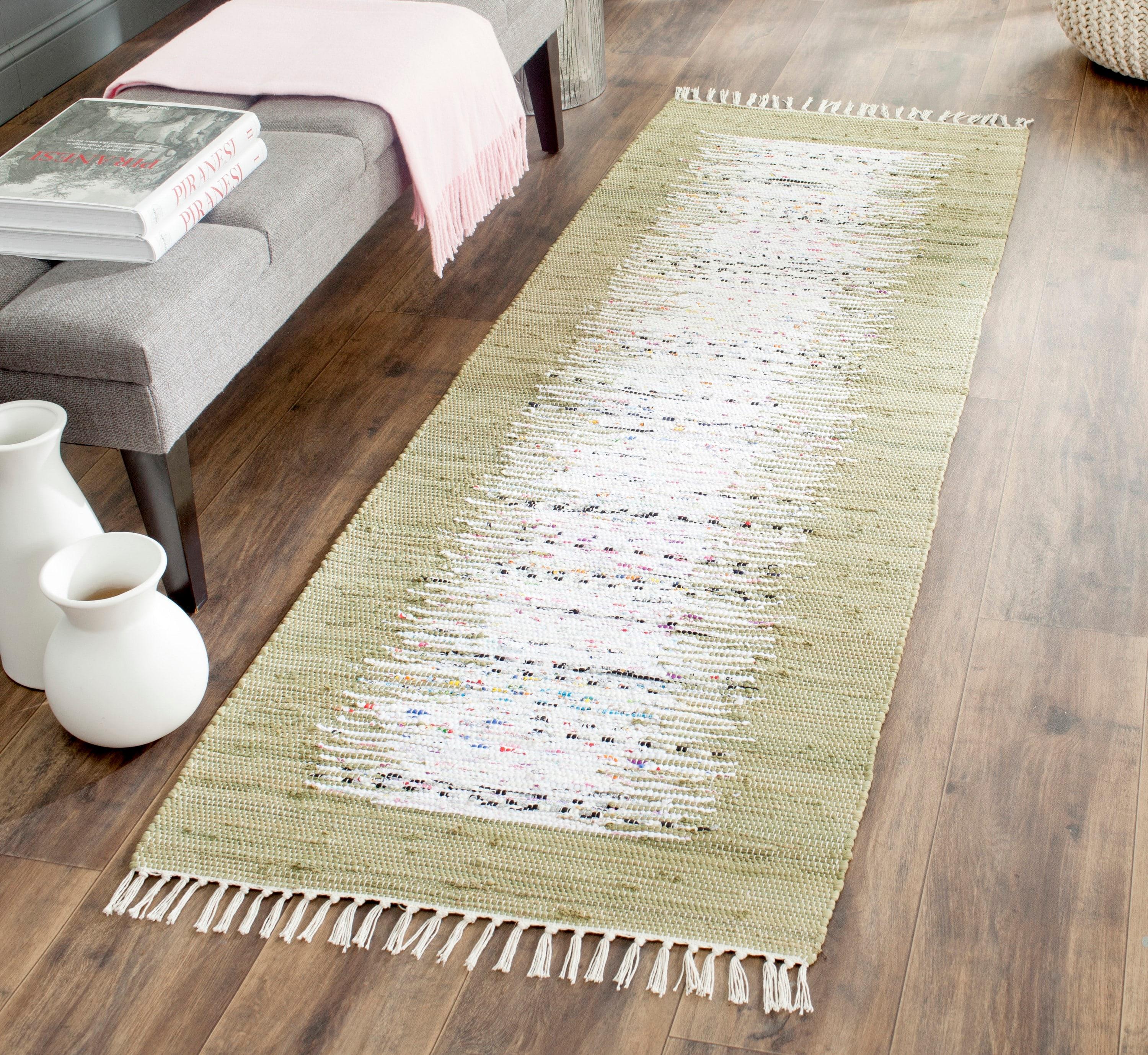 Montauk MTK711 Hand Woven Indoor Runner Rug - Ivory/Olive - 2'3"x7' - Safavieh.