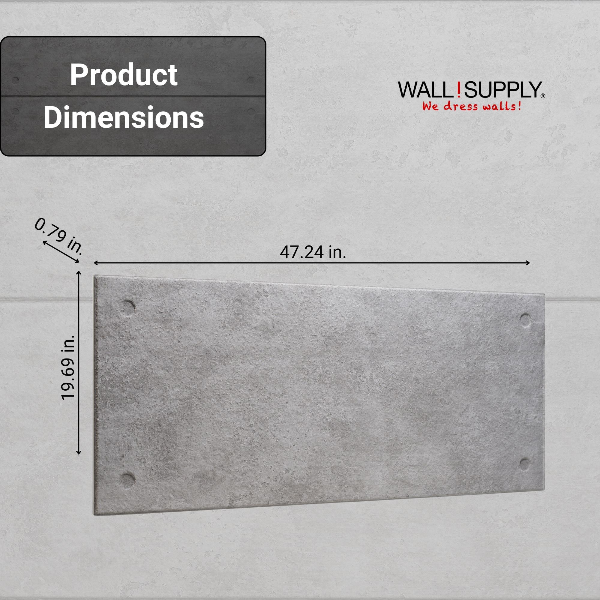 Wall!Supply Wall!supply Ultralight Industrial Concrete Hd Printed – 3d Eps Foam Wall Panels – Easy Diy Installation – Concrete Look – Set Of 4 Panels (25.83 Sq Ft)
