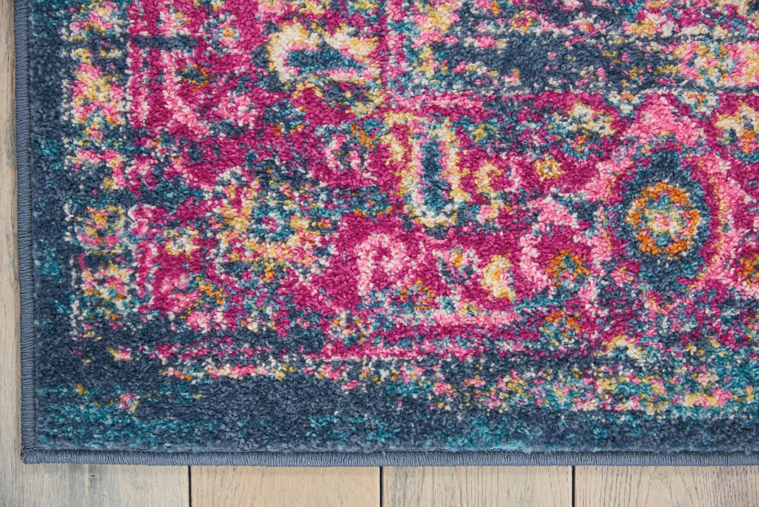 Nourison Passion Medallion Bohemian Indoor Rug Blue 3'9" x 5'9"