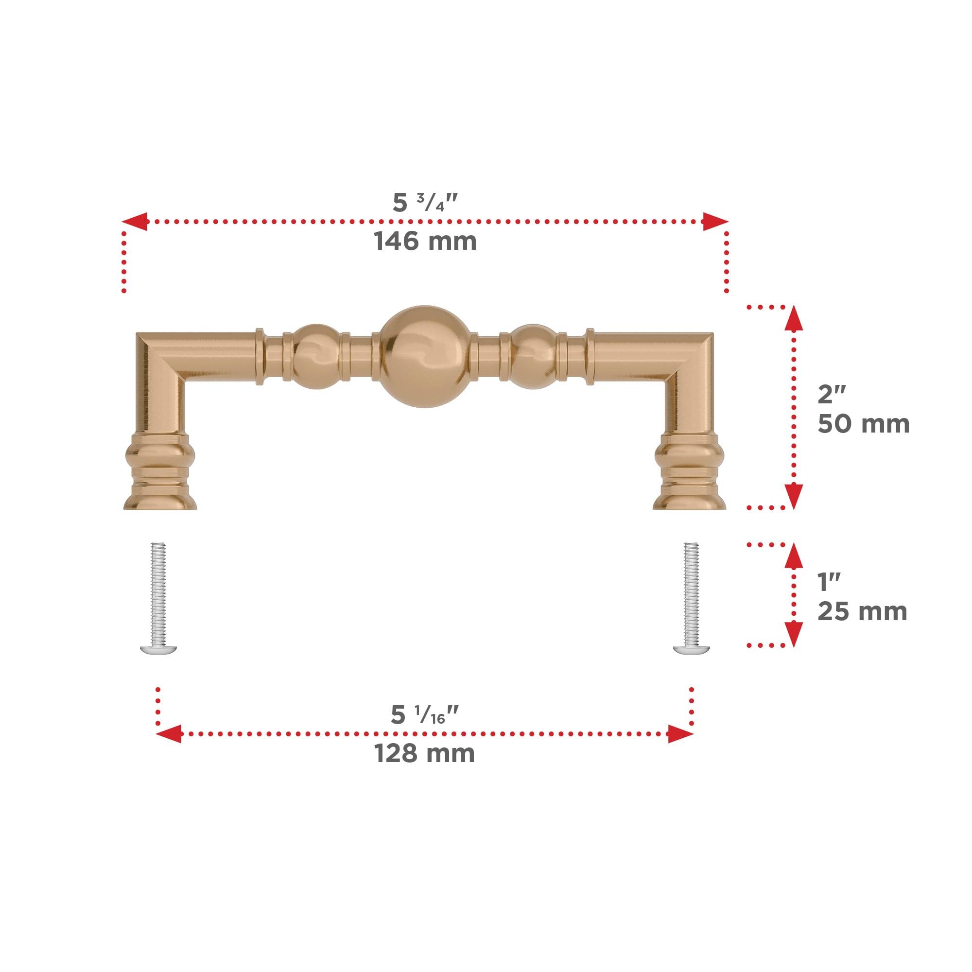 Richelieu Firenze 5-1/16-in , 128mm Center to Center Champagne Bronze Cylindrical Handle