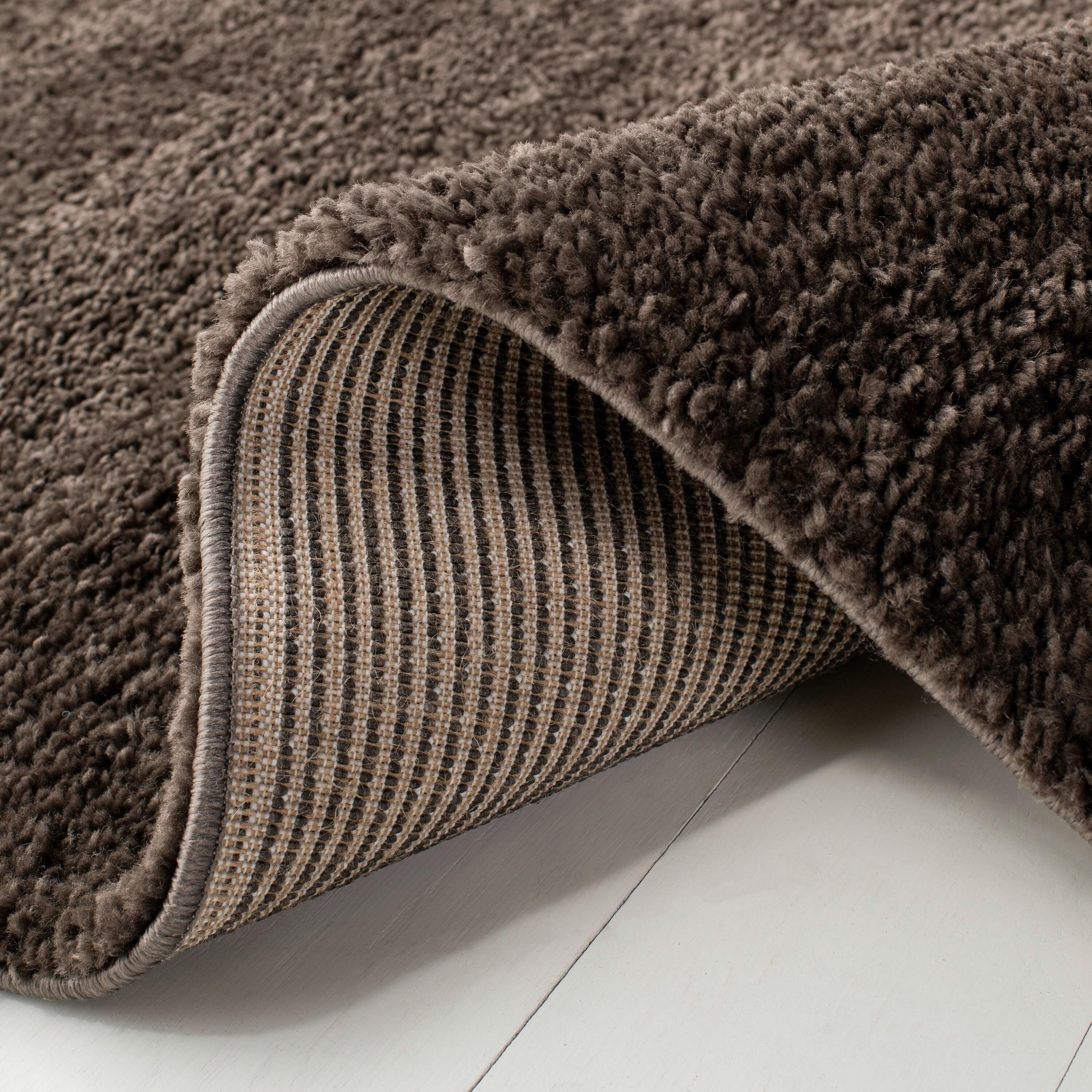 August Shag 900 AUG900 Power Loomed Indoor Area Rug - Brown - 8'x10' - Safavieh