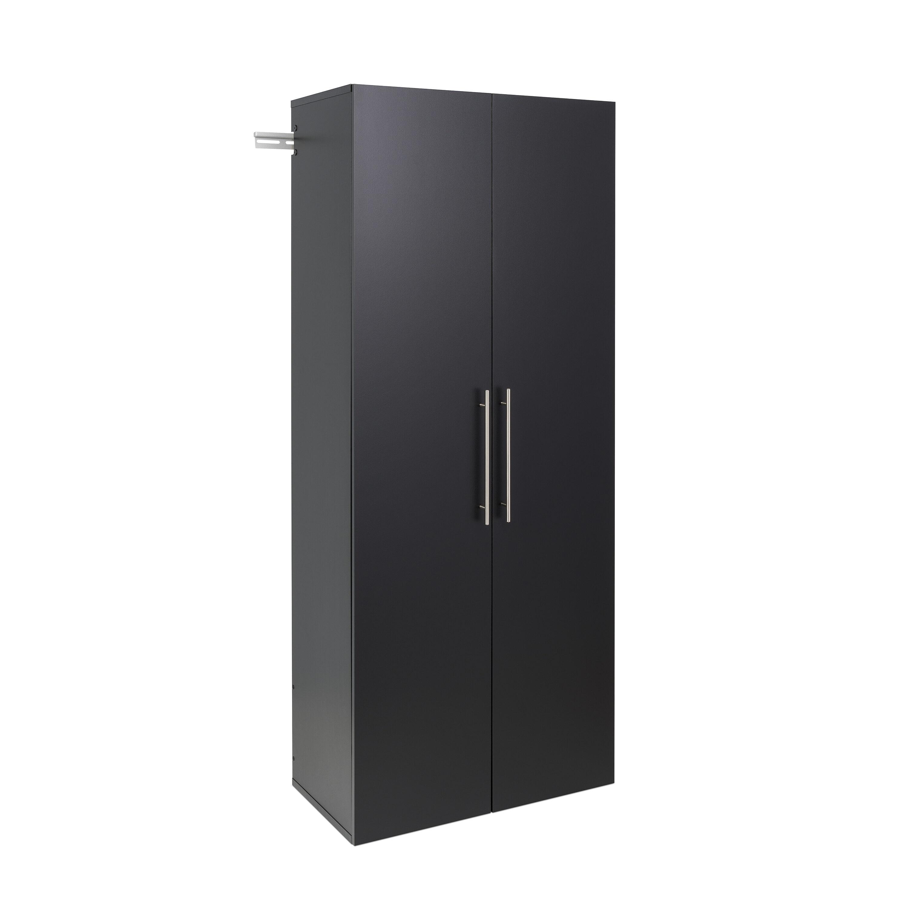 6pc 120" Hangups Storage Cabinet Set Black - Prepac: Wall Mounted, Workshop Organization, Secure Mounting