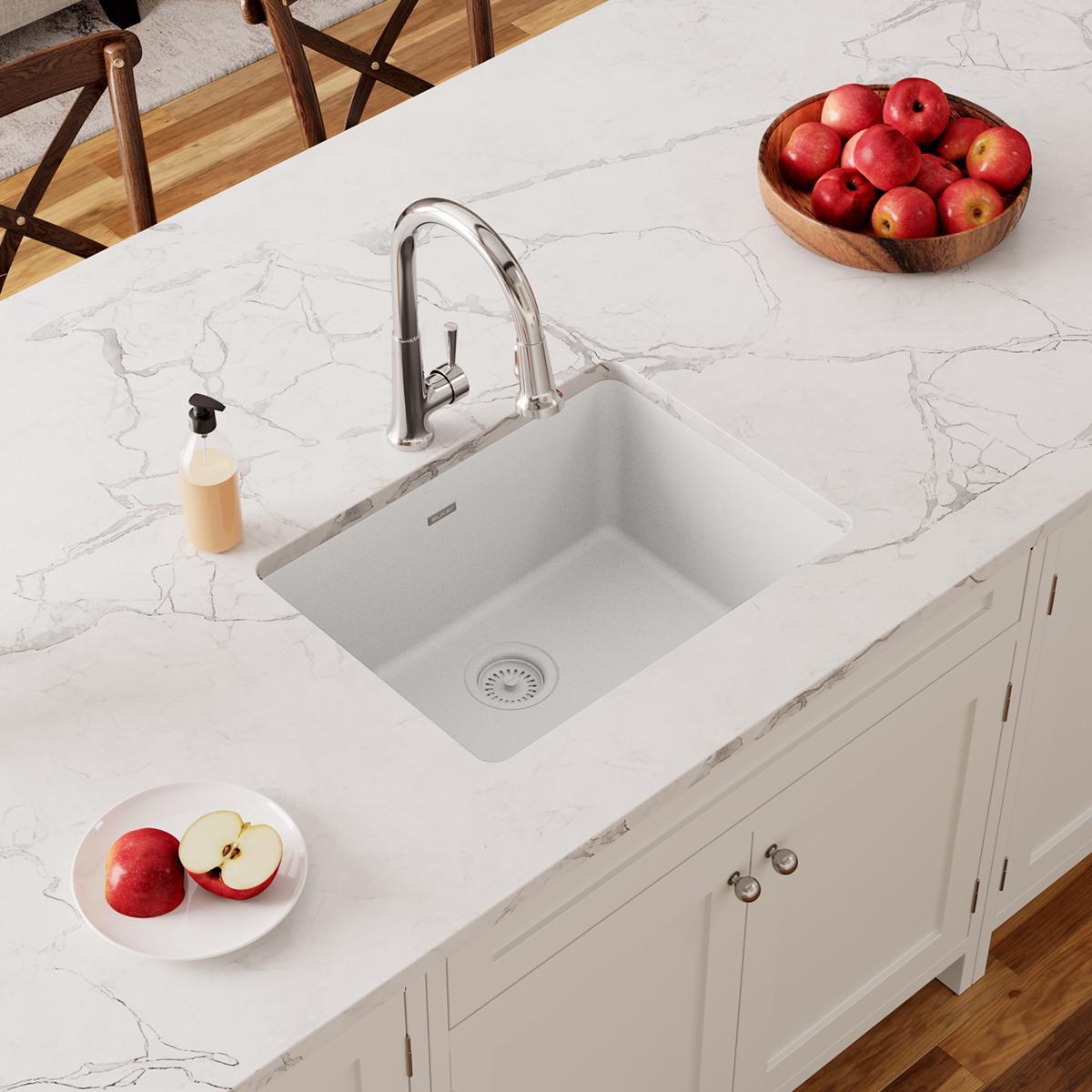Elkay Quartz Classic 24-5/8" x 18-1/2" x 9-1/2", Single Bowl Undermount Sink, Quartz