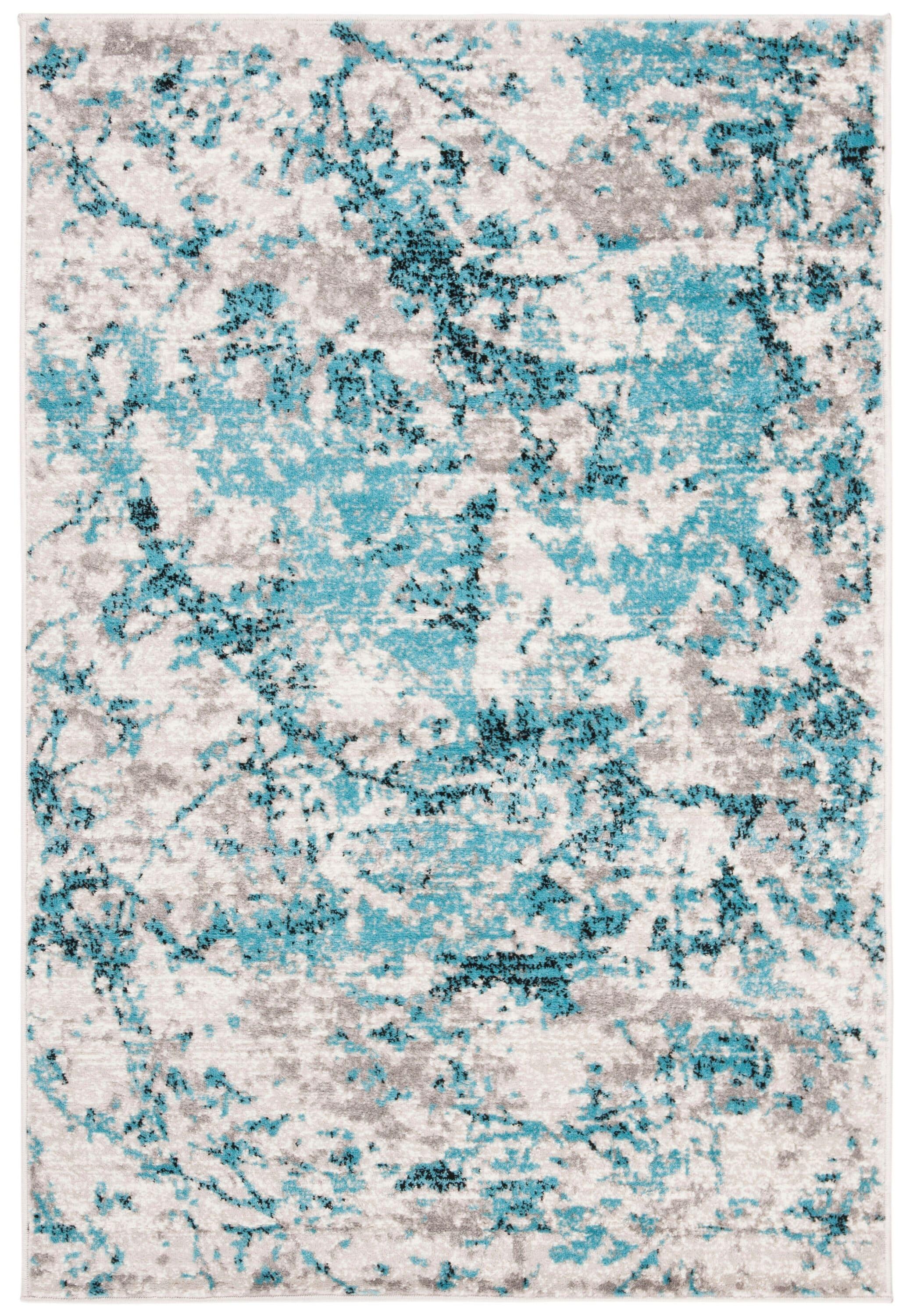 SAFAVIEH Skyler Joisse Abstract Area Rug, Blue/Ivory, 3' x 5'