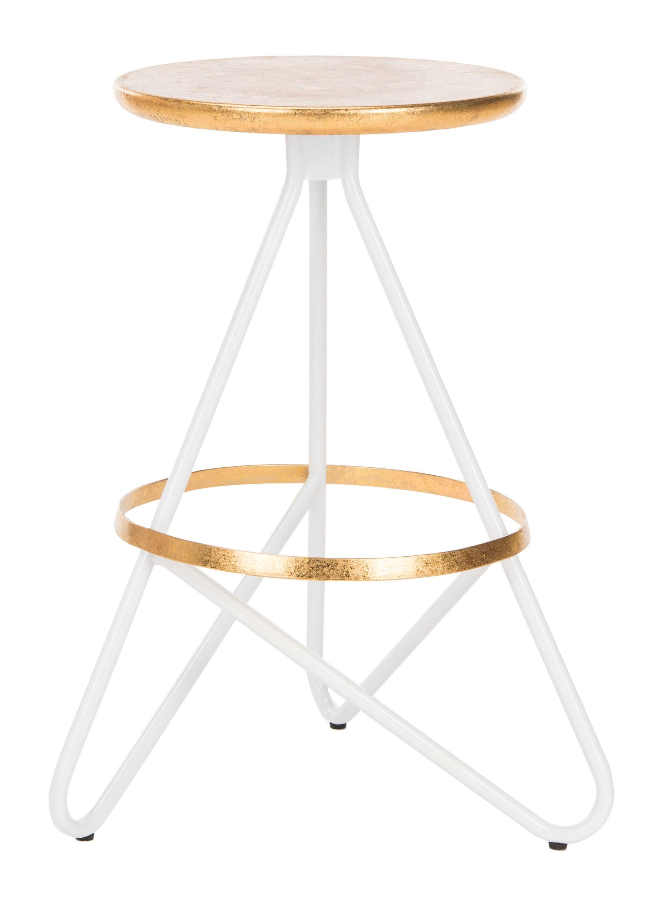 Galexia Counter Stool - Gold/White - Safavieh