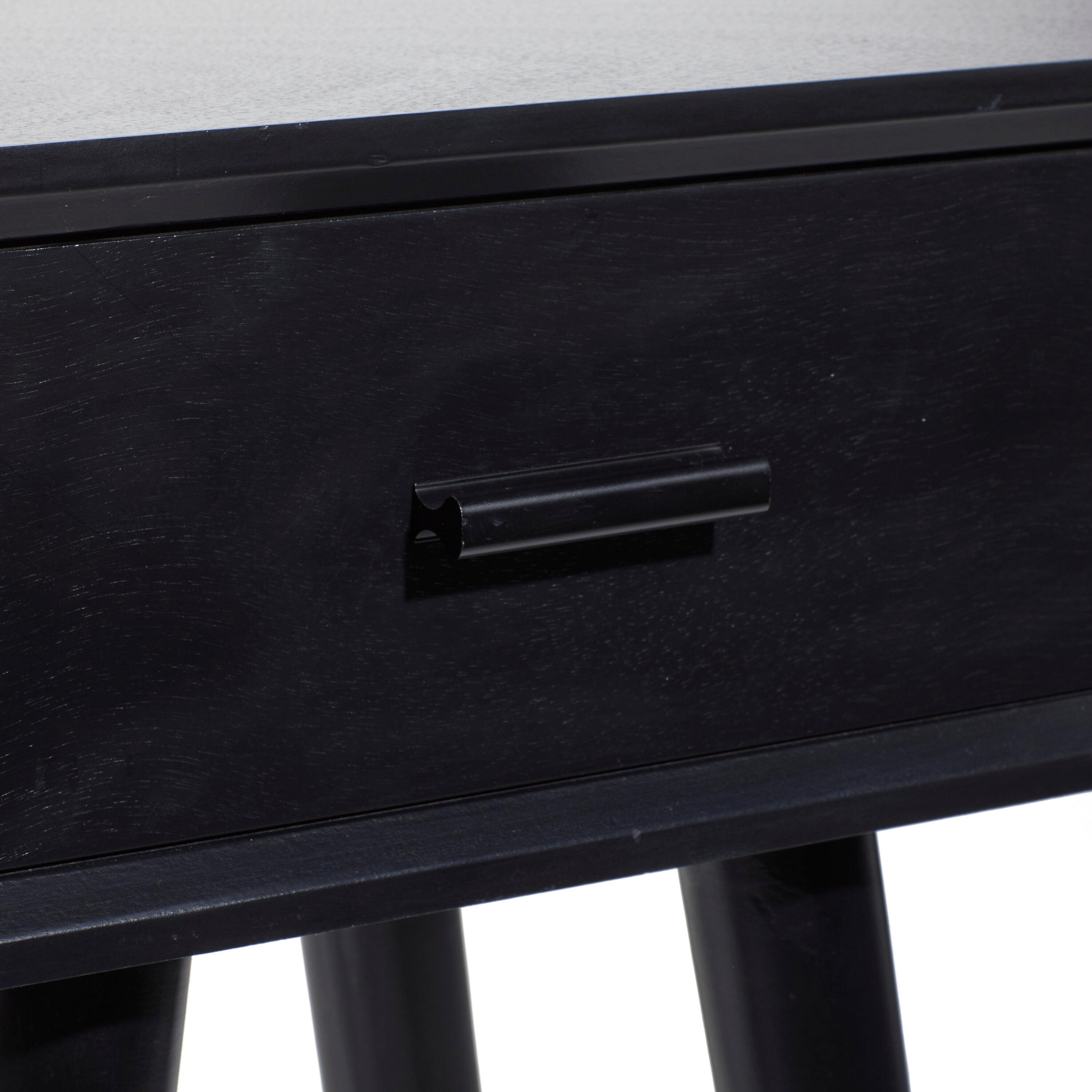 Modern Drawer Wooden Accent Table Black - Olivia & May: Compact Entryway Furniture, Single Storage