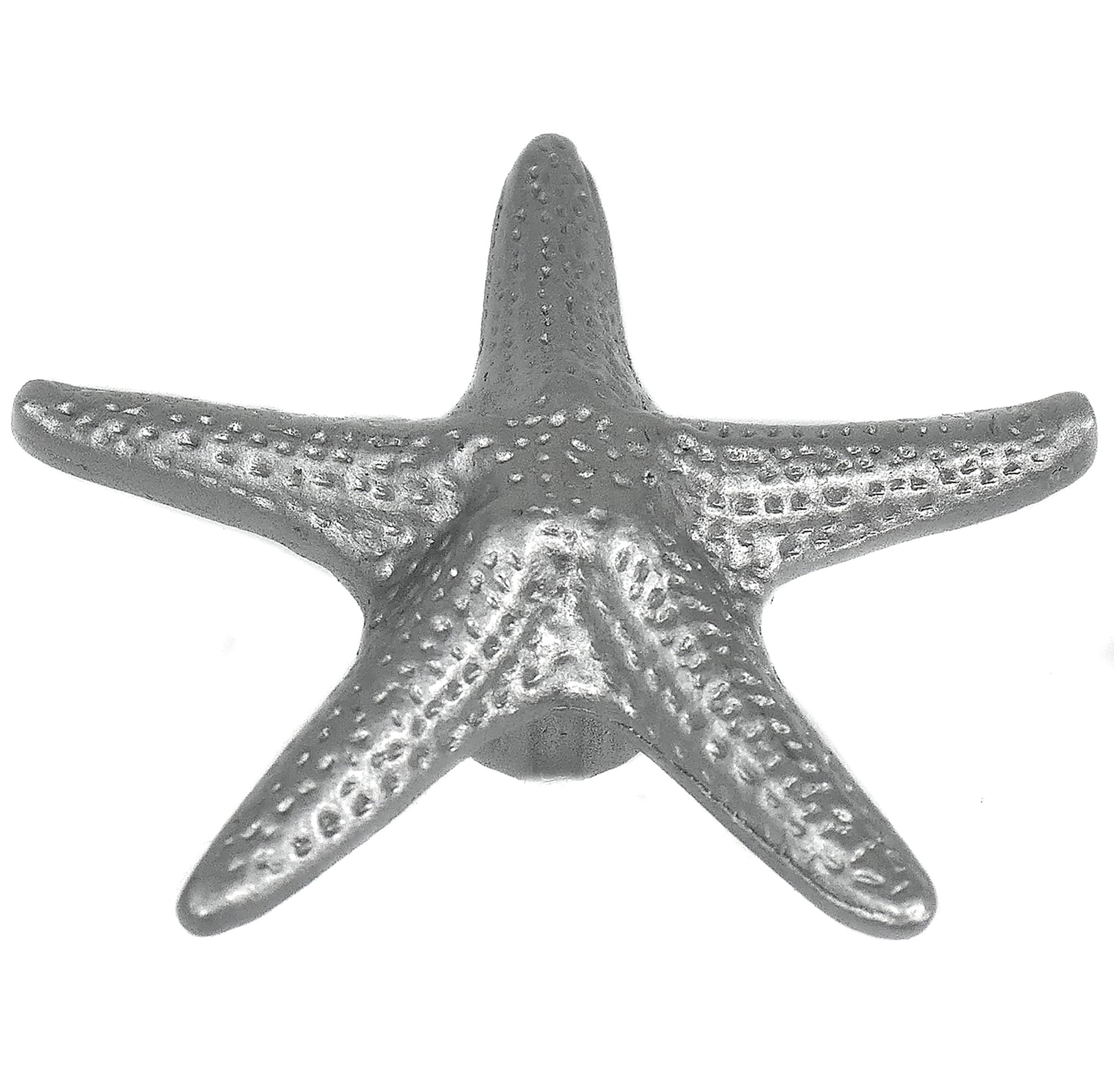 Silver Starfish Zinc Cabinet Knob Set, 3 Inch, 25 Piece