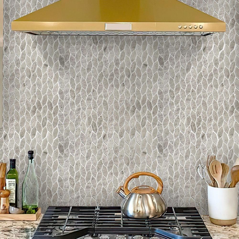 11.8" x 12" Marble Novelty Mosaic Wall & Floor Tile