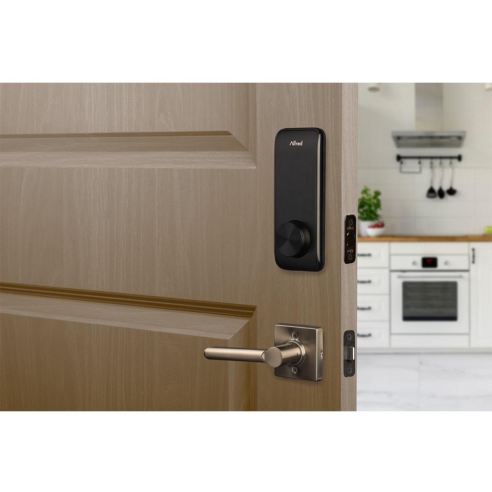 Black Electronic Smart Deadbolt with Touchscreen Keypad