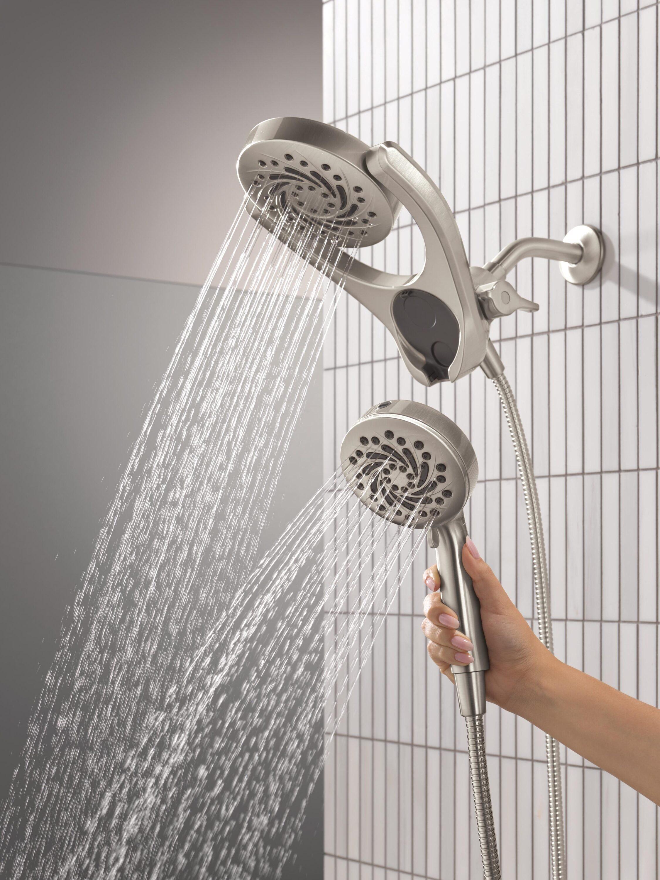 5-Setting HydroRain 2-in-1 Dual Shower Head with ProClean Spray