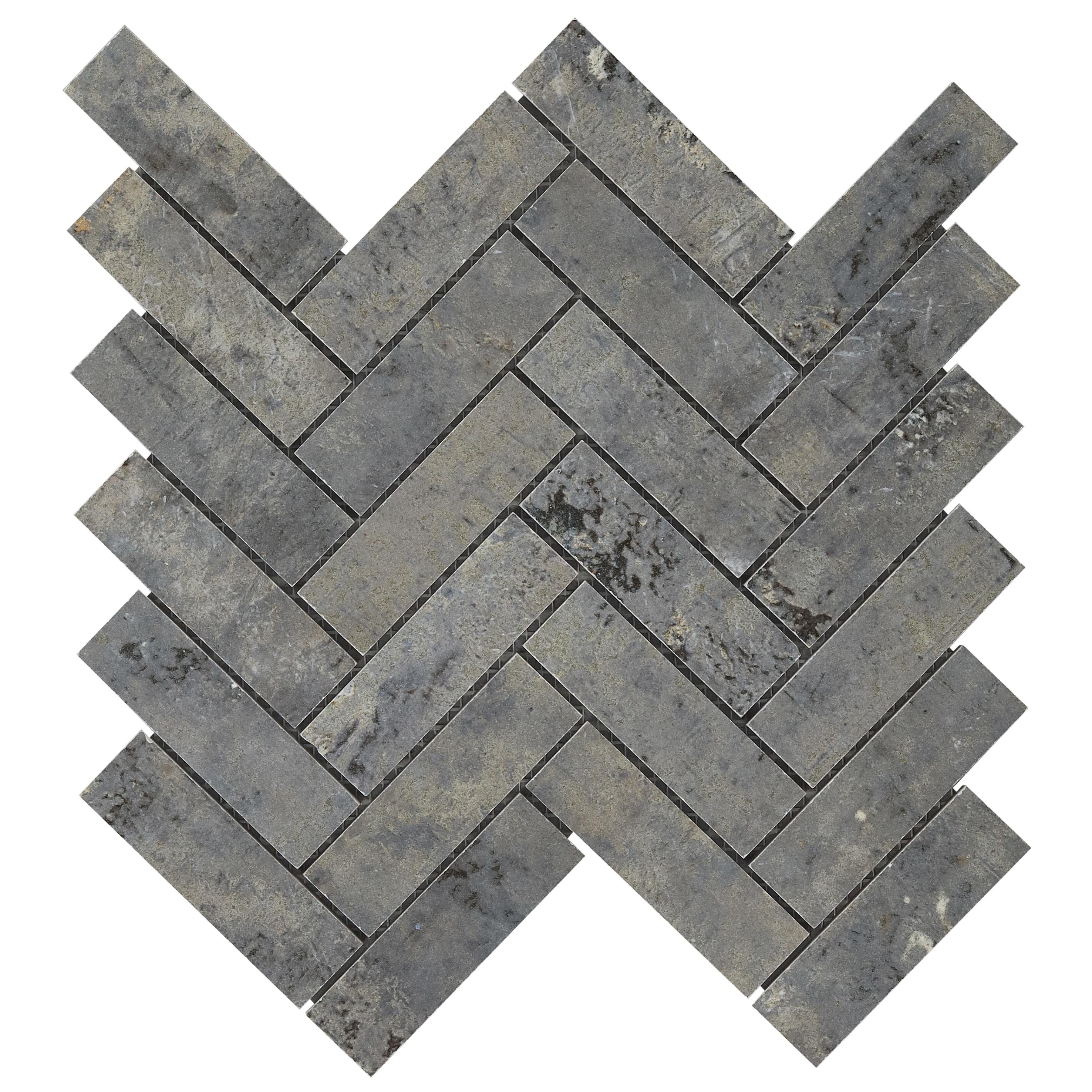 Mantis 10.03 in. x 10.62 in. Herringbone Matte Porcelain Floor & Wall Mosaic Tile (0.75 Sq.Ft./Each)