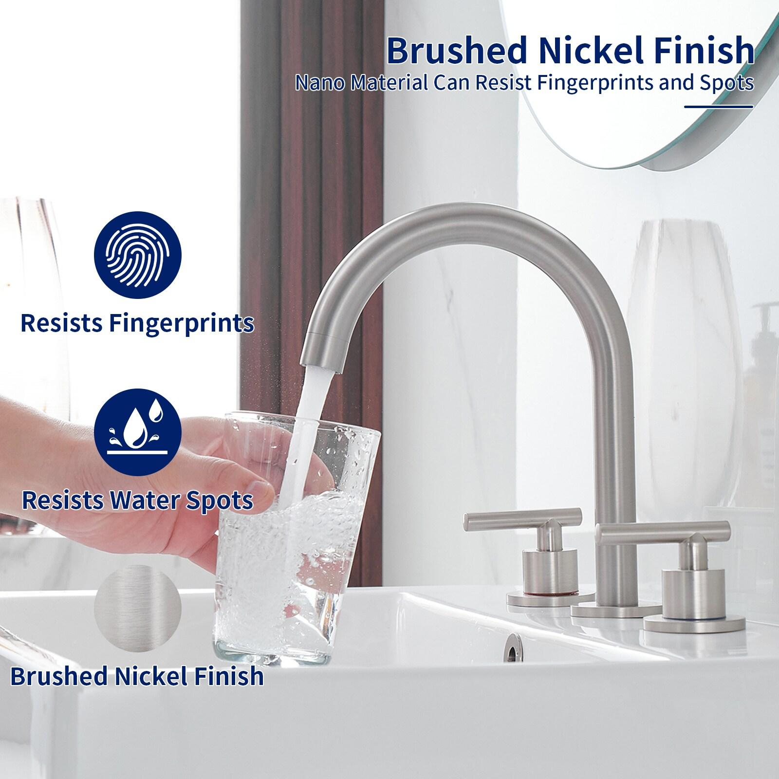 Widespread 2-handle Bathroom Faucet with Drain Assembly