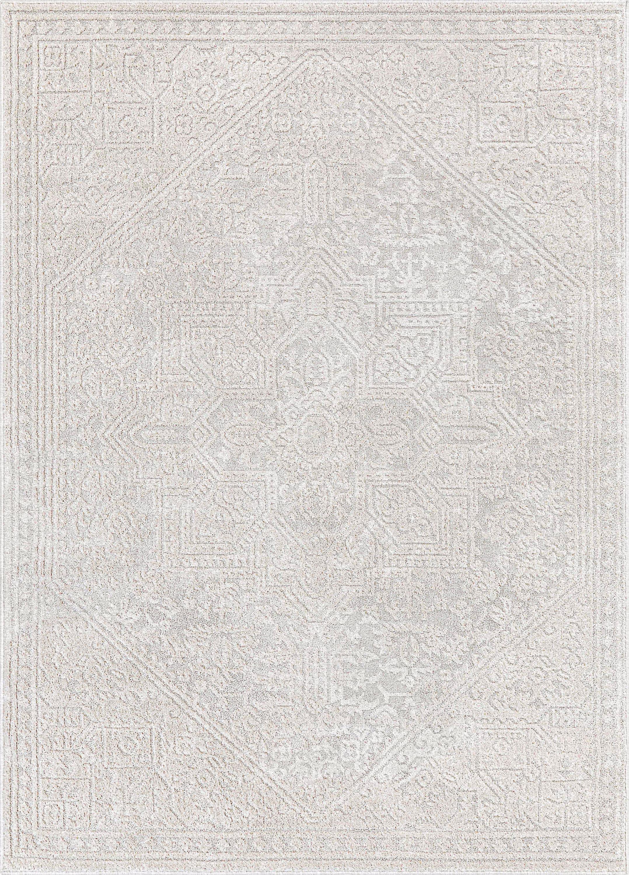 Well Woven Well Woven Harlow Cloud Medallion Farmhouse Medallion Ivory Area Rug