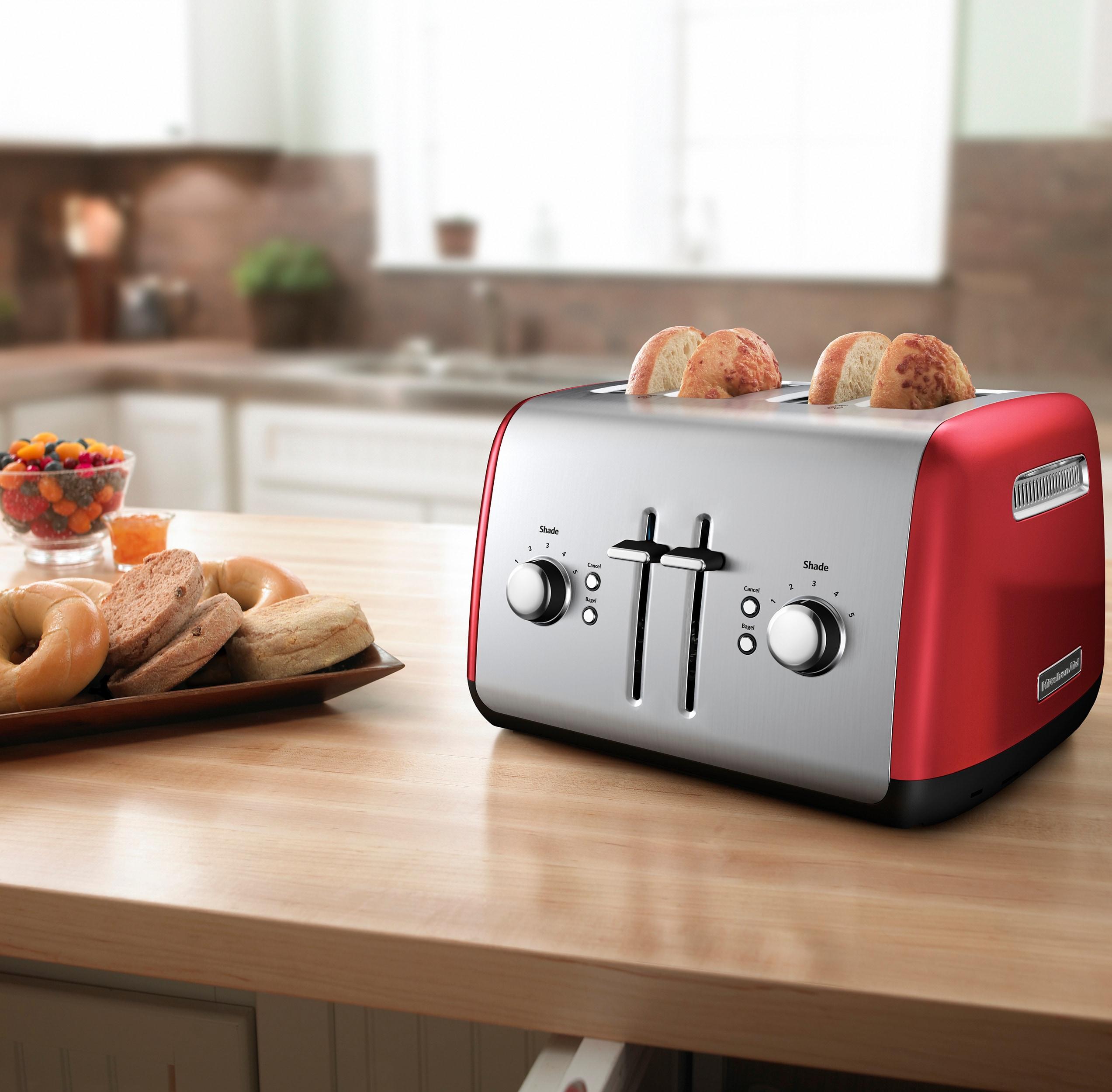 KitchenAid 4-Slice Toaster with Manual High-Lift Lever, Empire Red, KMT4115