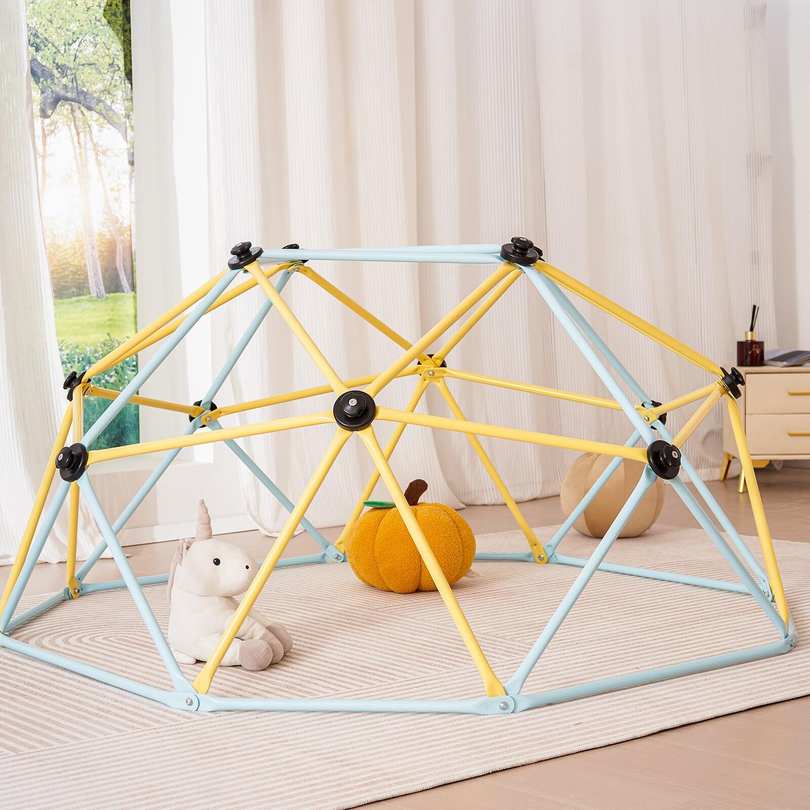 6ft Yellow and Blue Steel Indoor Climbing Dome