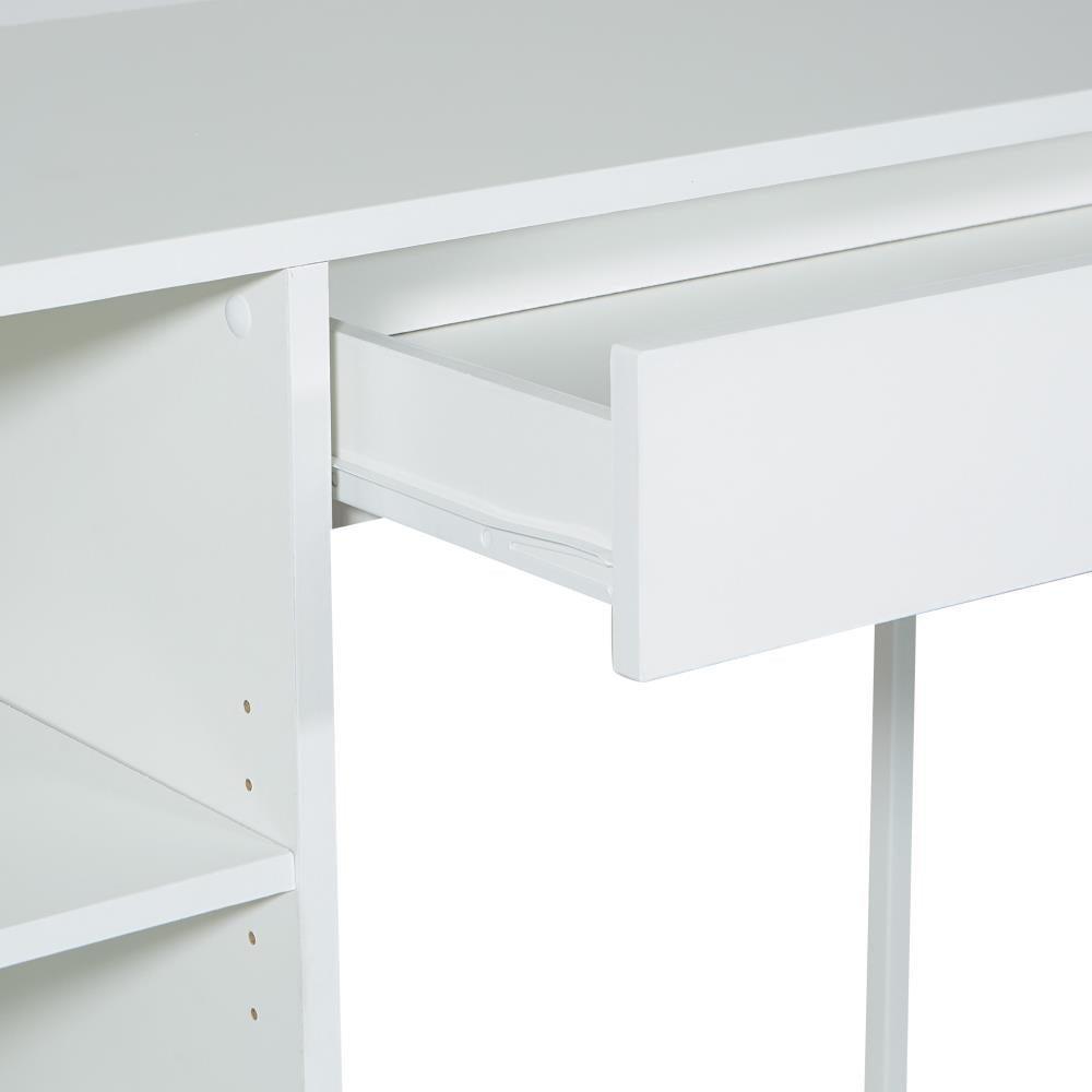 Ravel 40"W Desk in Engineered Wood White Finish by OSP Home Furnishings