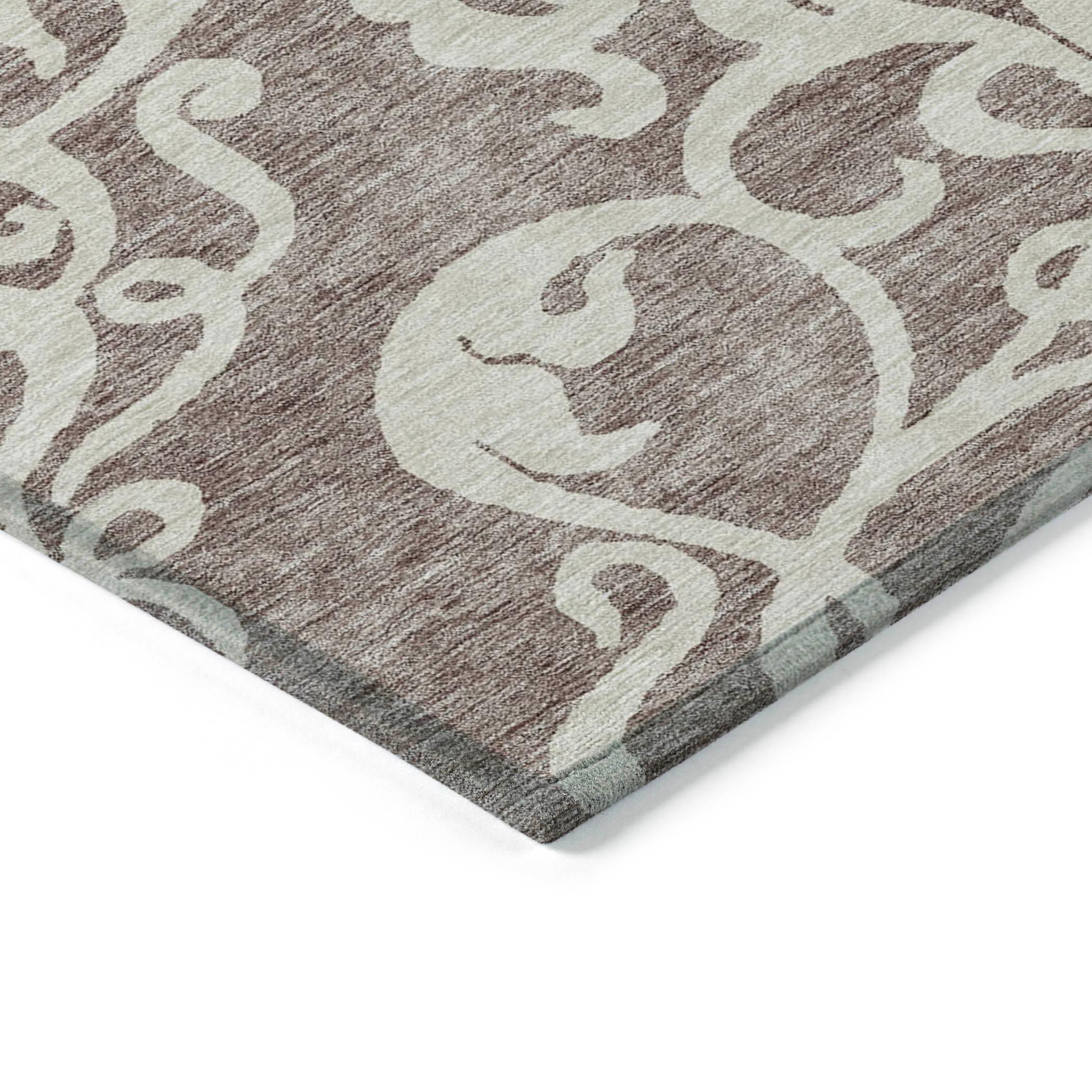 Chayden Washable Damask Indoor / Outdoor Rug