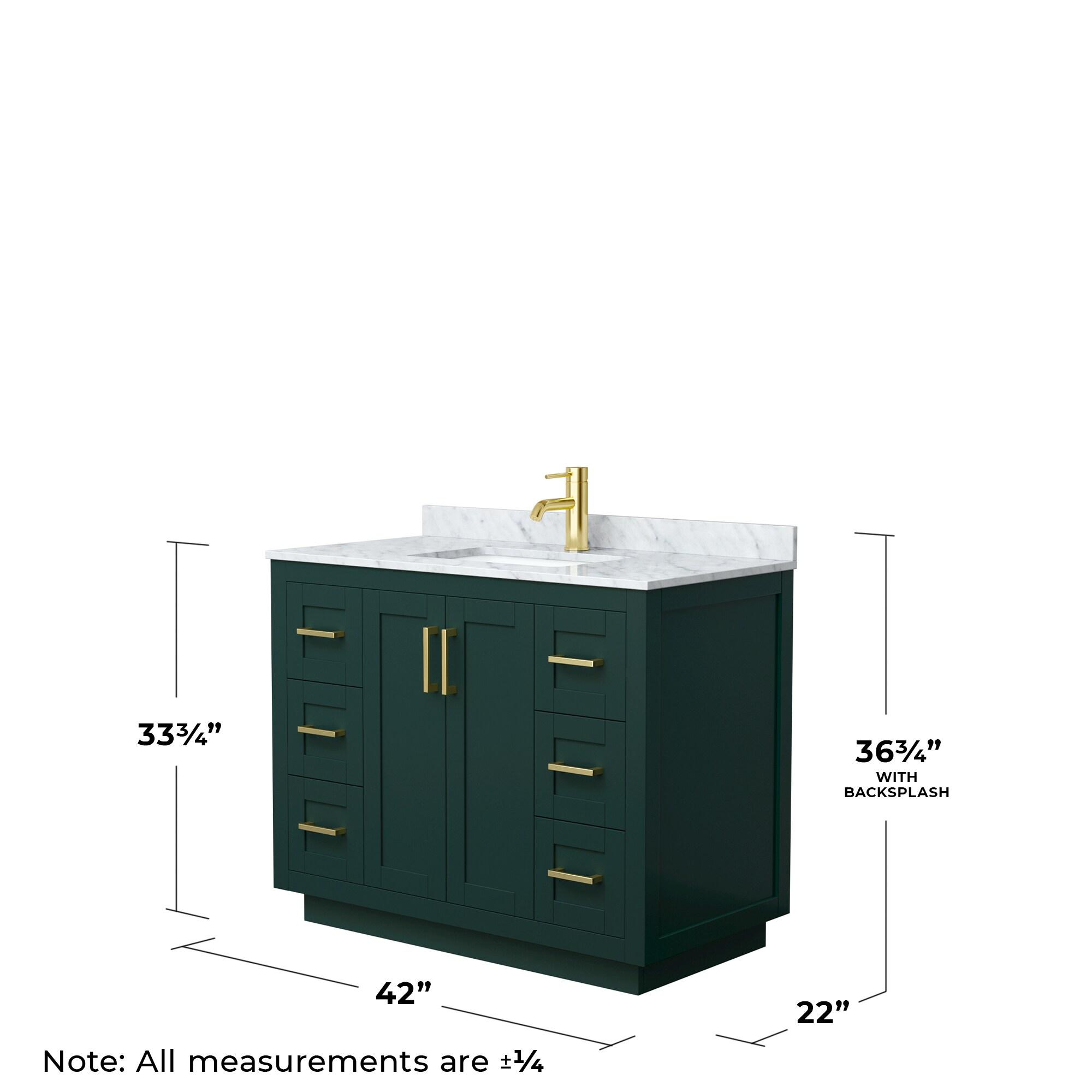 Miranda 42" Freestanding Single Bathroom Vanity with Cultured Marble Top