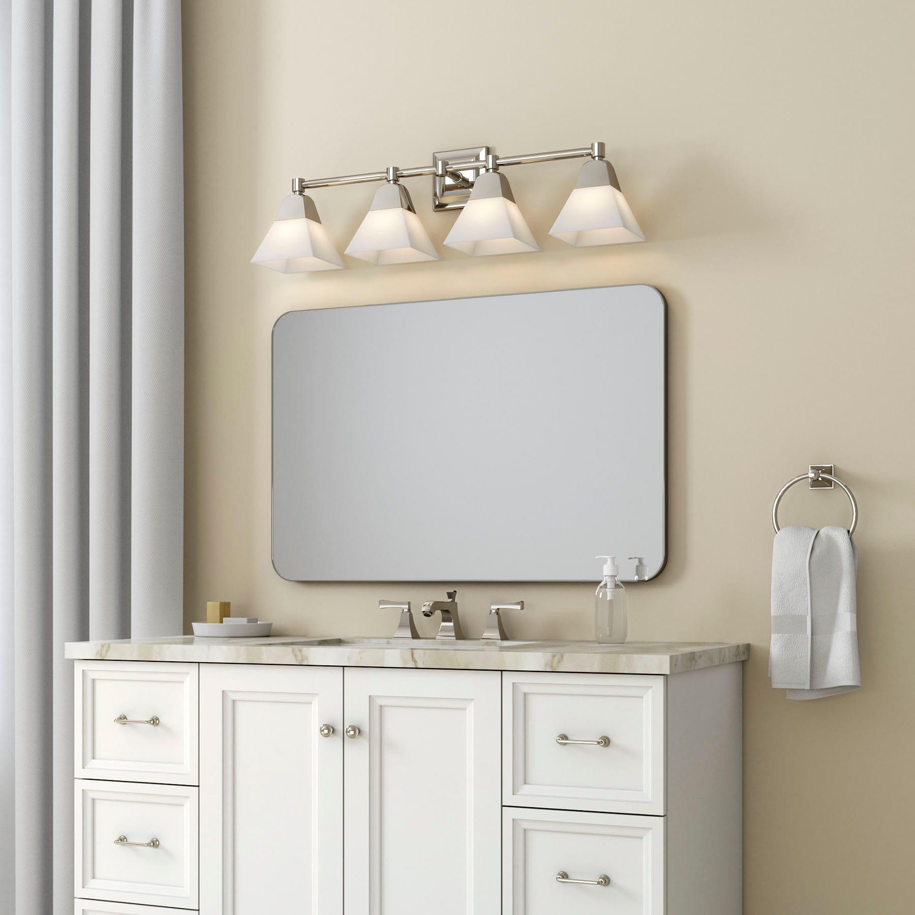 Elegant Crown Molding Inspired 4-Light Polished Chrome Sconce