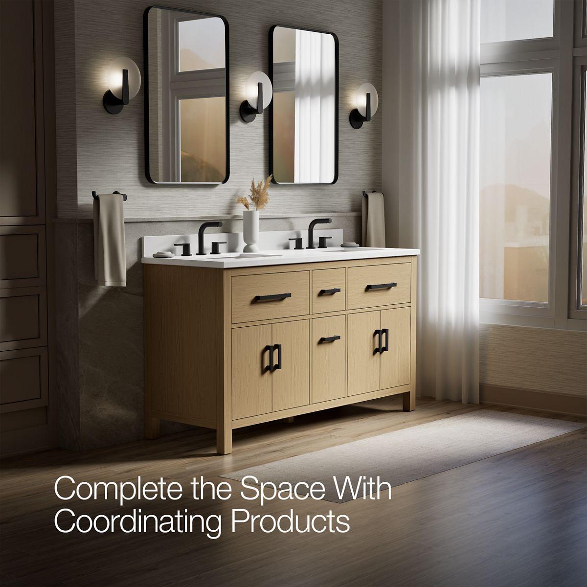 Kresla 60 In. Bathroom Vanity Cabinet With Sinks And Quartz Top