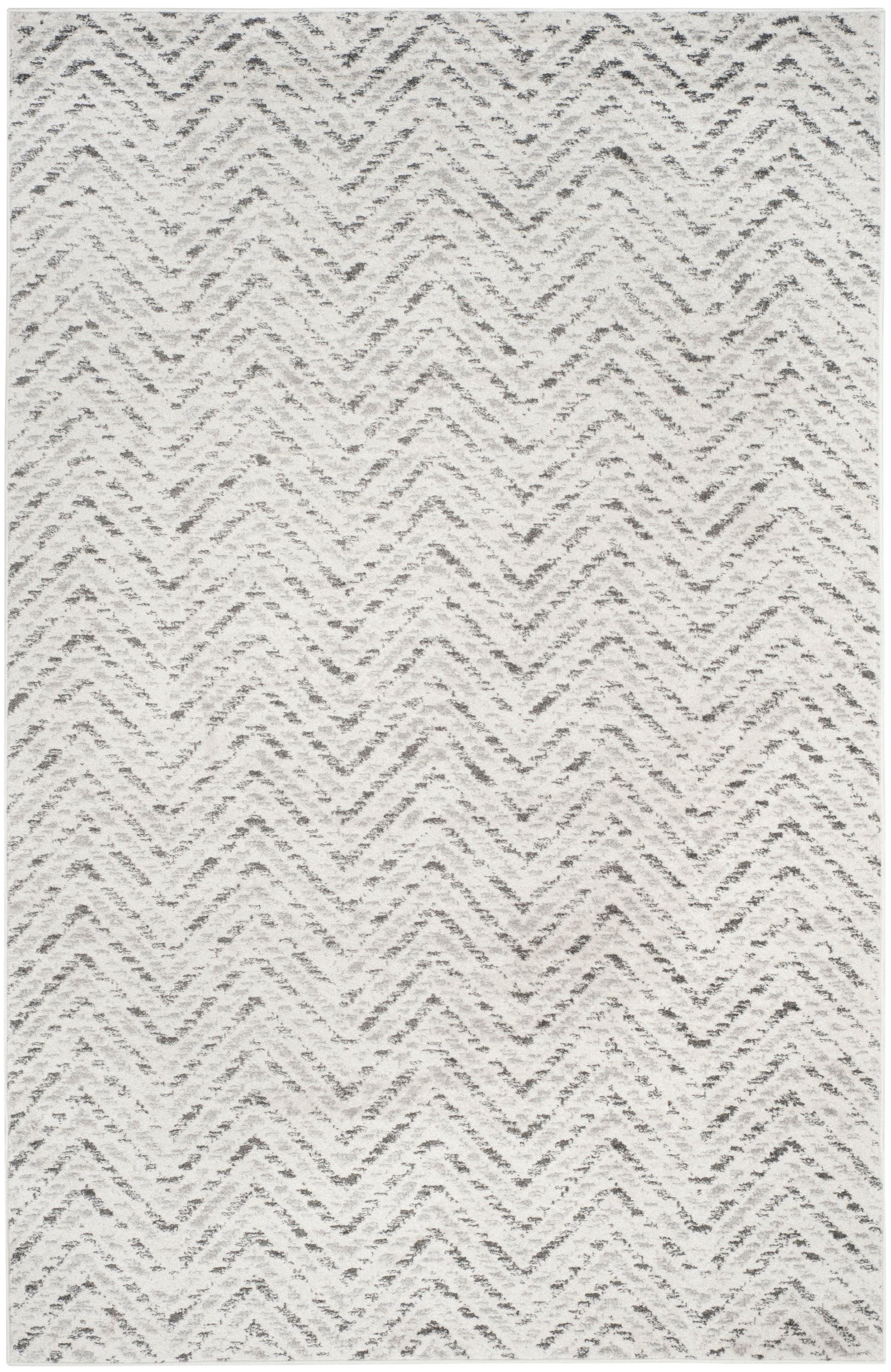 Adirondack ADR104 Power Loomed Area Rug - Ivory/Charcoal - 6'x9' - Safavieh.