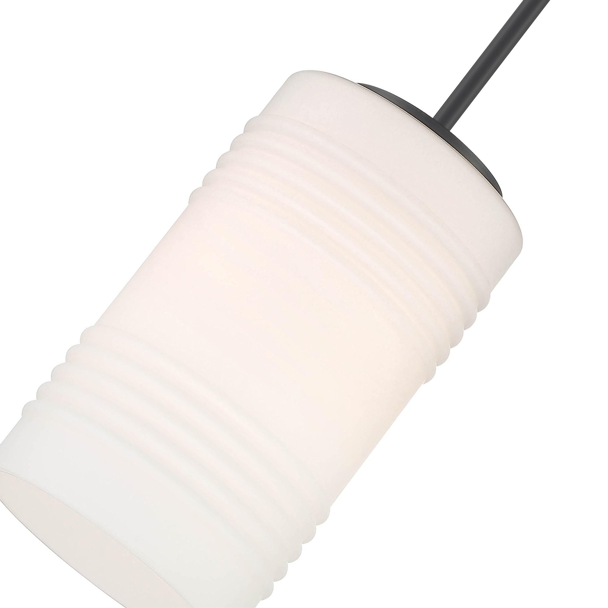 Leavenworth Matte Black and Gold Glass Semi-Flush Ceiling Light