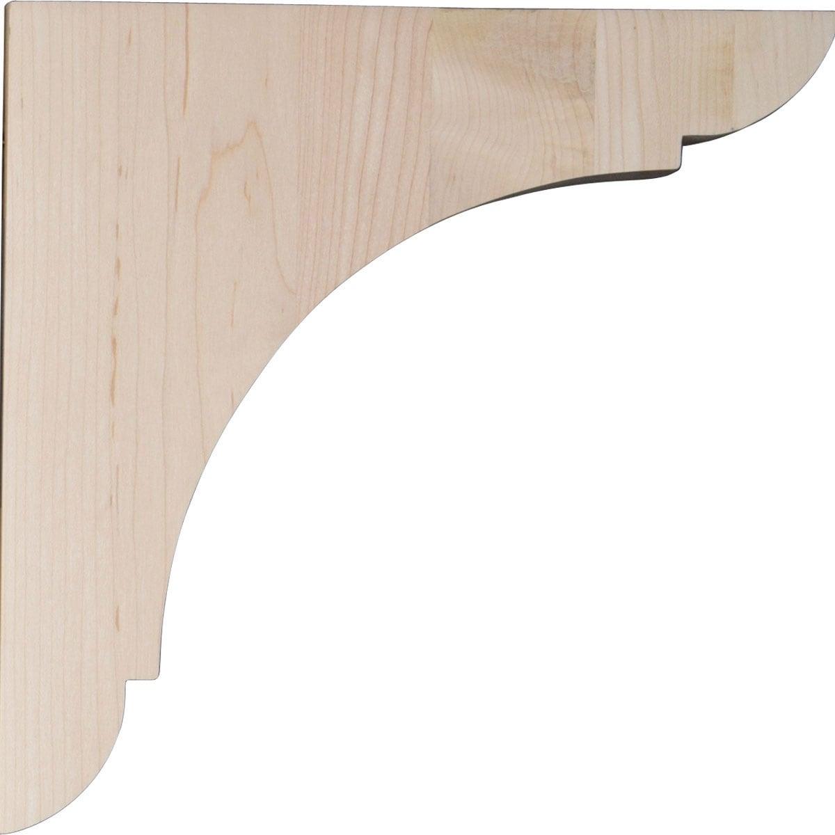 Ekena Millwork 1 3/4"W x 10"D x 10"H Large Olympic Wood Bracket, Rubberwood