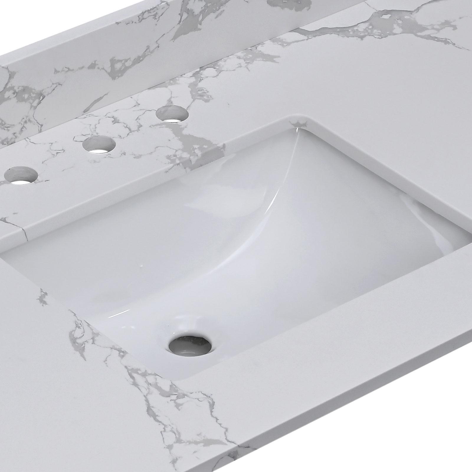 Myhomekeepers 18.5"x14" Ceramic Rectangular Undermount Bathroom Sink