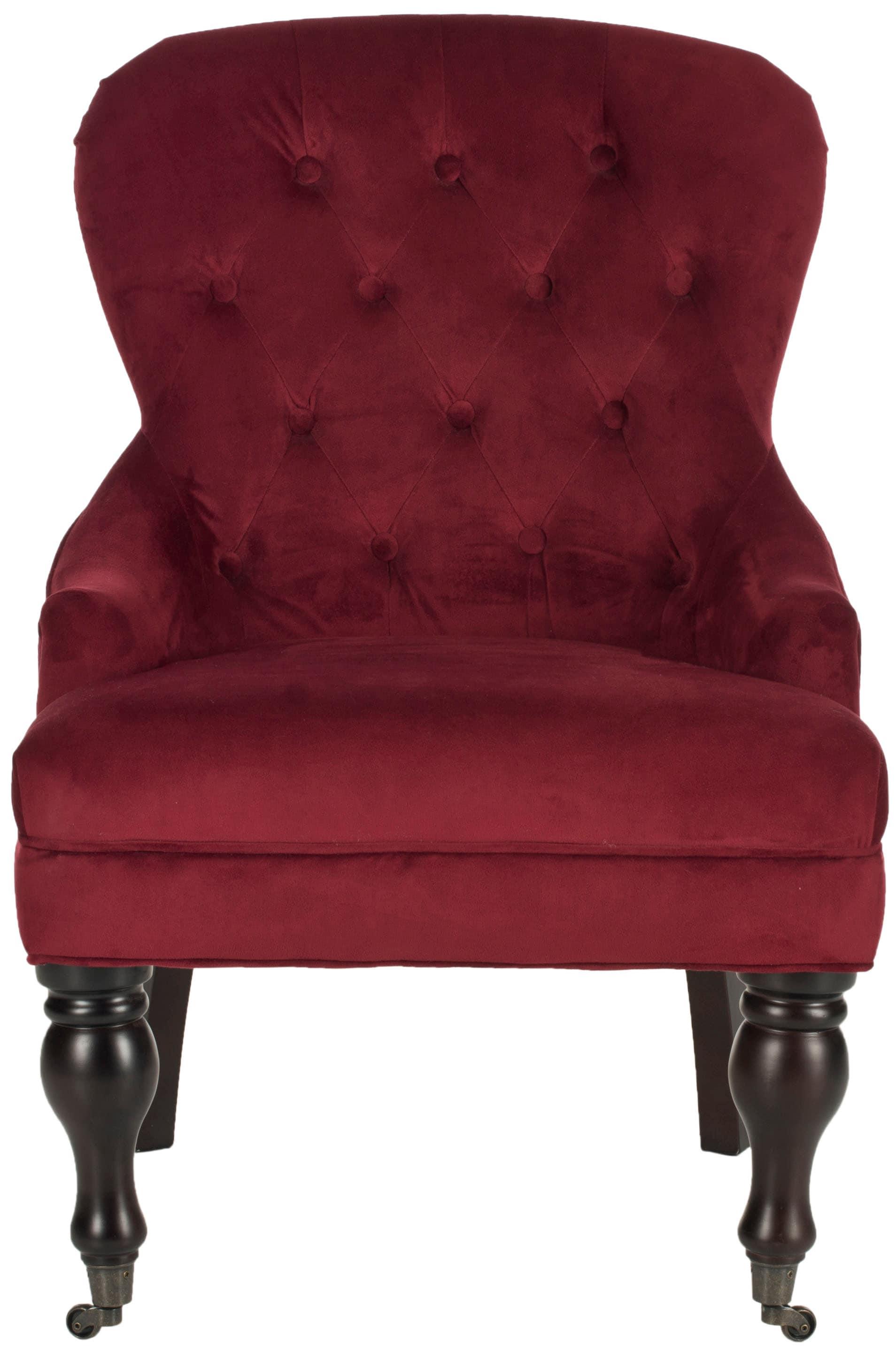 Falcon Arm Chair - MCR4544 - Red Velvet - Safavieh