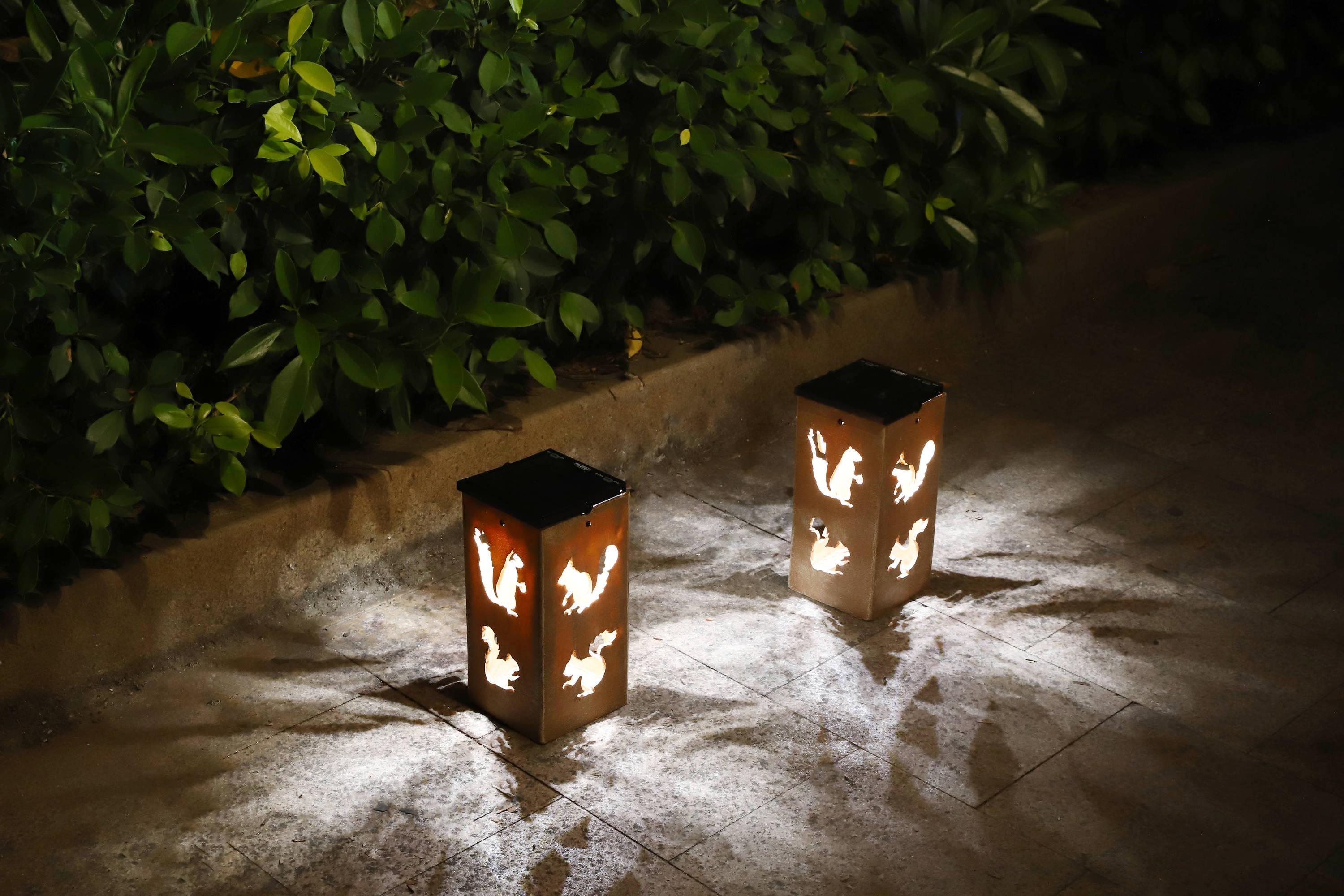 Solar Themed Silhouette Indoor/Outdoor Garden Décor Lantern