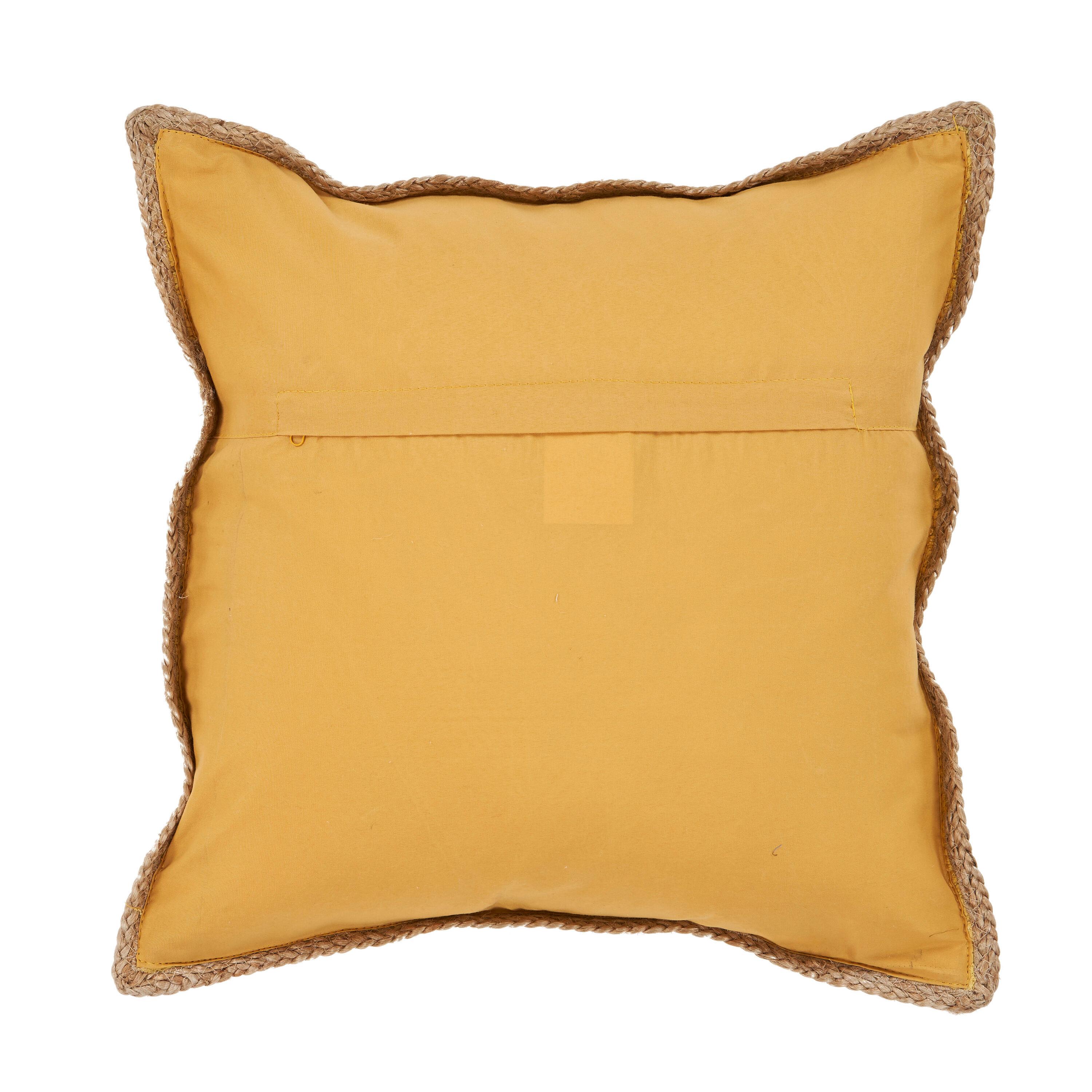 LR Home Riley 20-in x 20-in Yellow Indoor Decorative Pillow