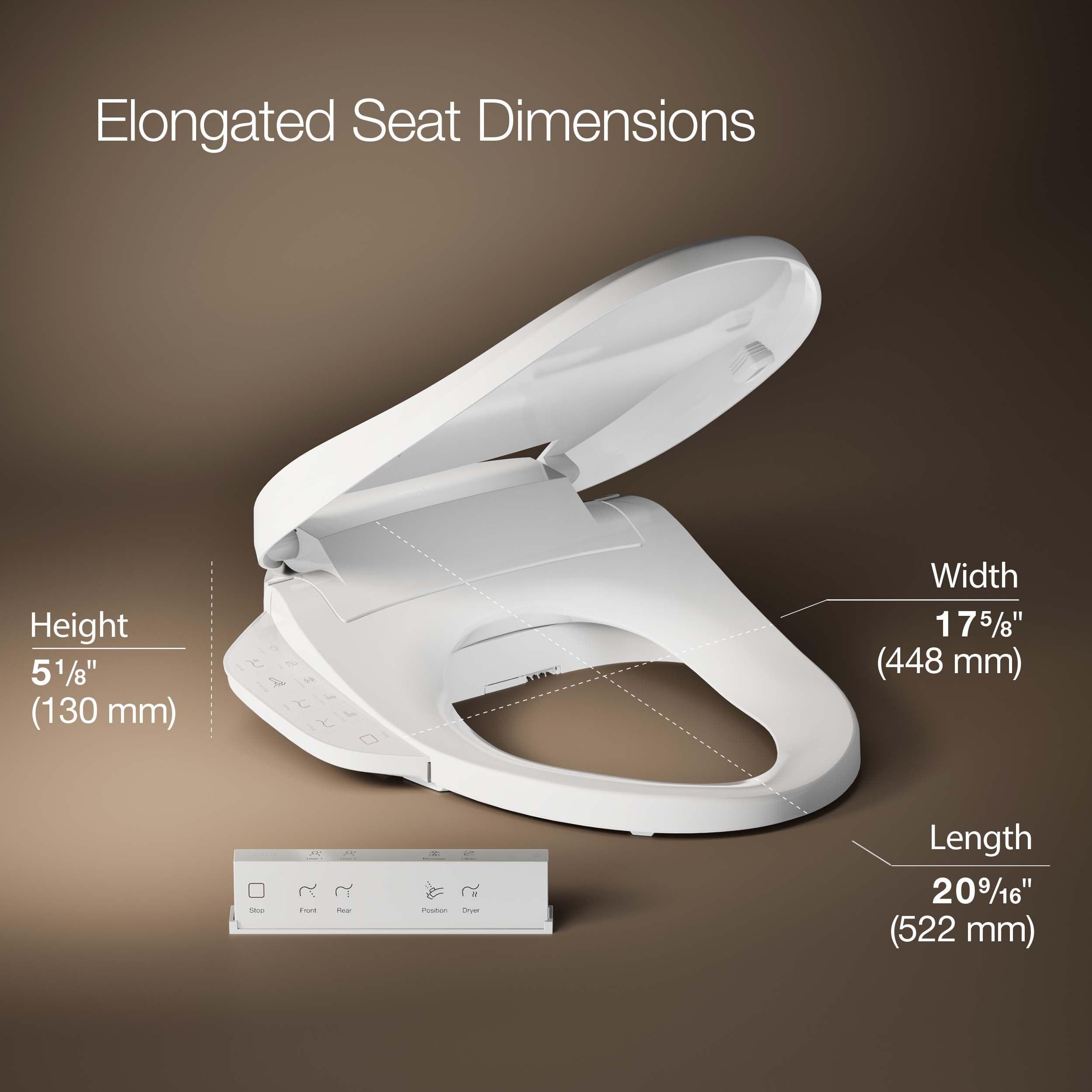 Purewash E580 Elongated Bidet Toilet Seat