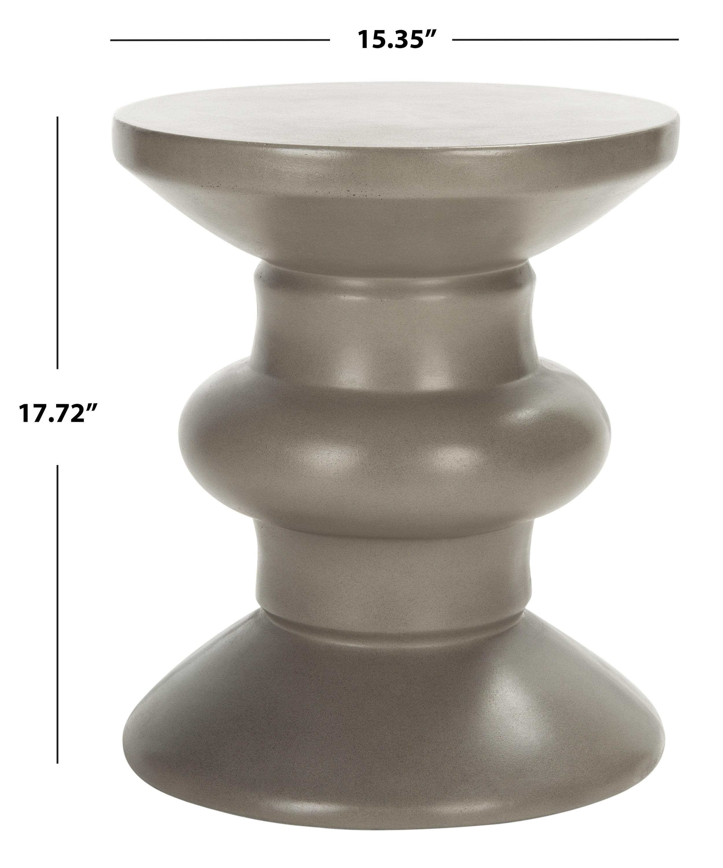 Jiraiya Concrete Accent Stool - Indoor/Outdoor - VNN1033 - Gray - Safavieh