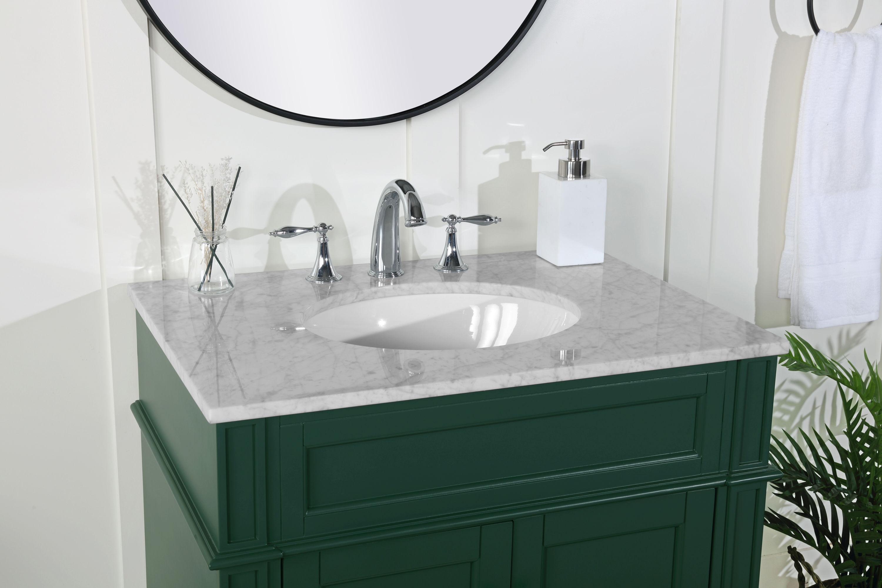 Elegant Decor  30 in. Single Bathroom Vanity in Green