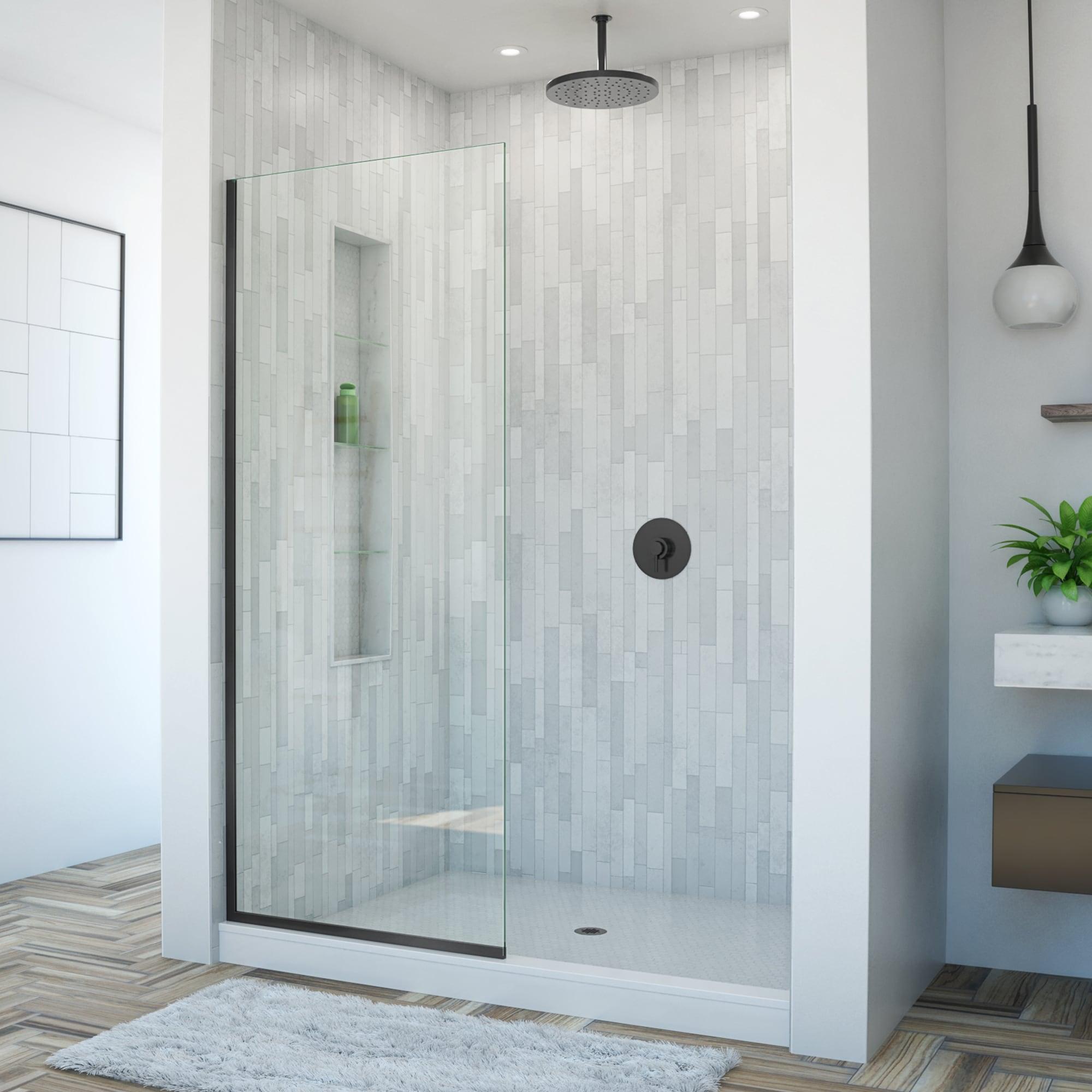 Linea 34" W x 72" H Frameless Fixed Glass Panel