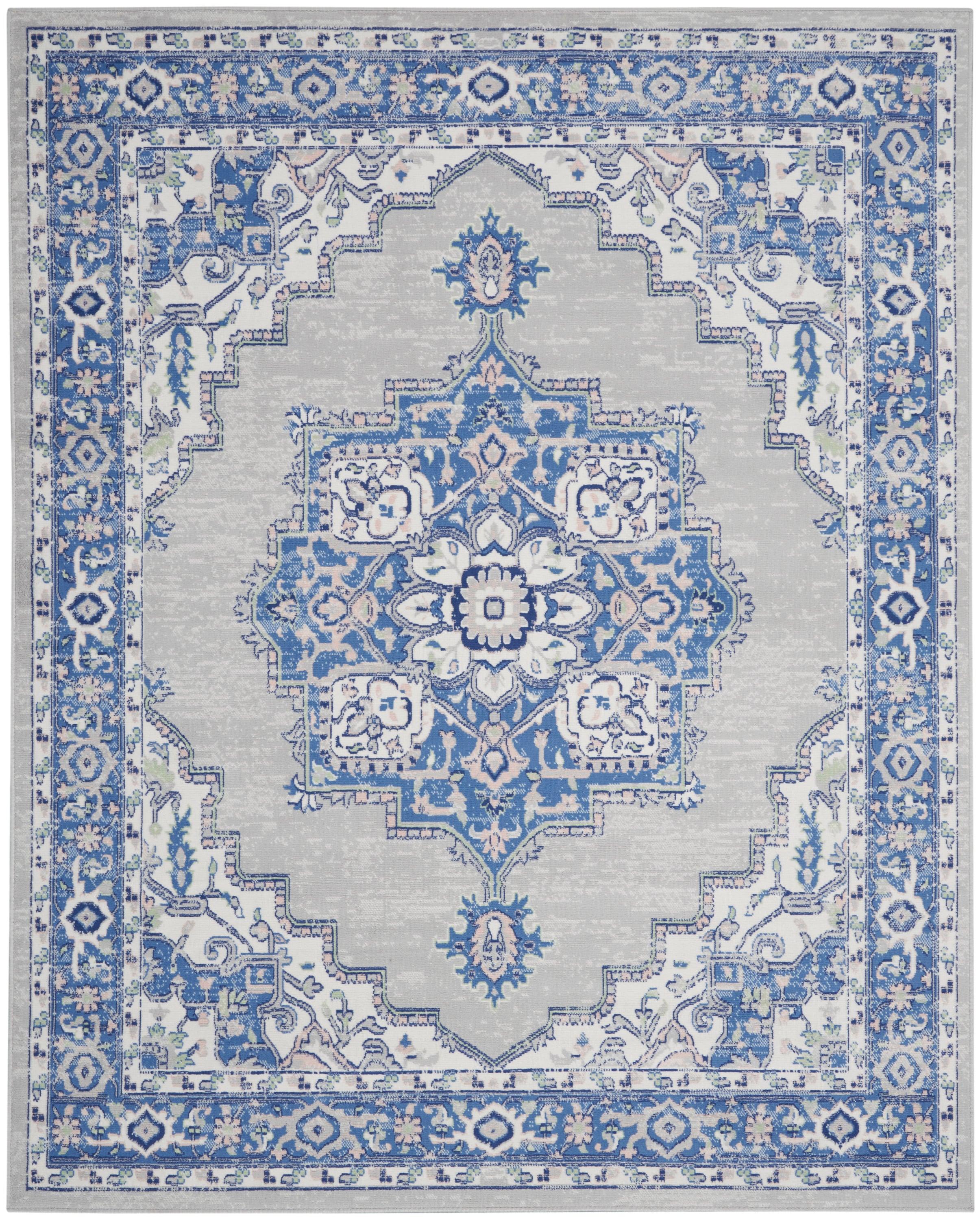 Nourison Whimsicle WHS03 Indoor only Area Rug - Grey Blue 8' x 10'