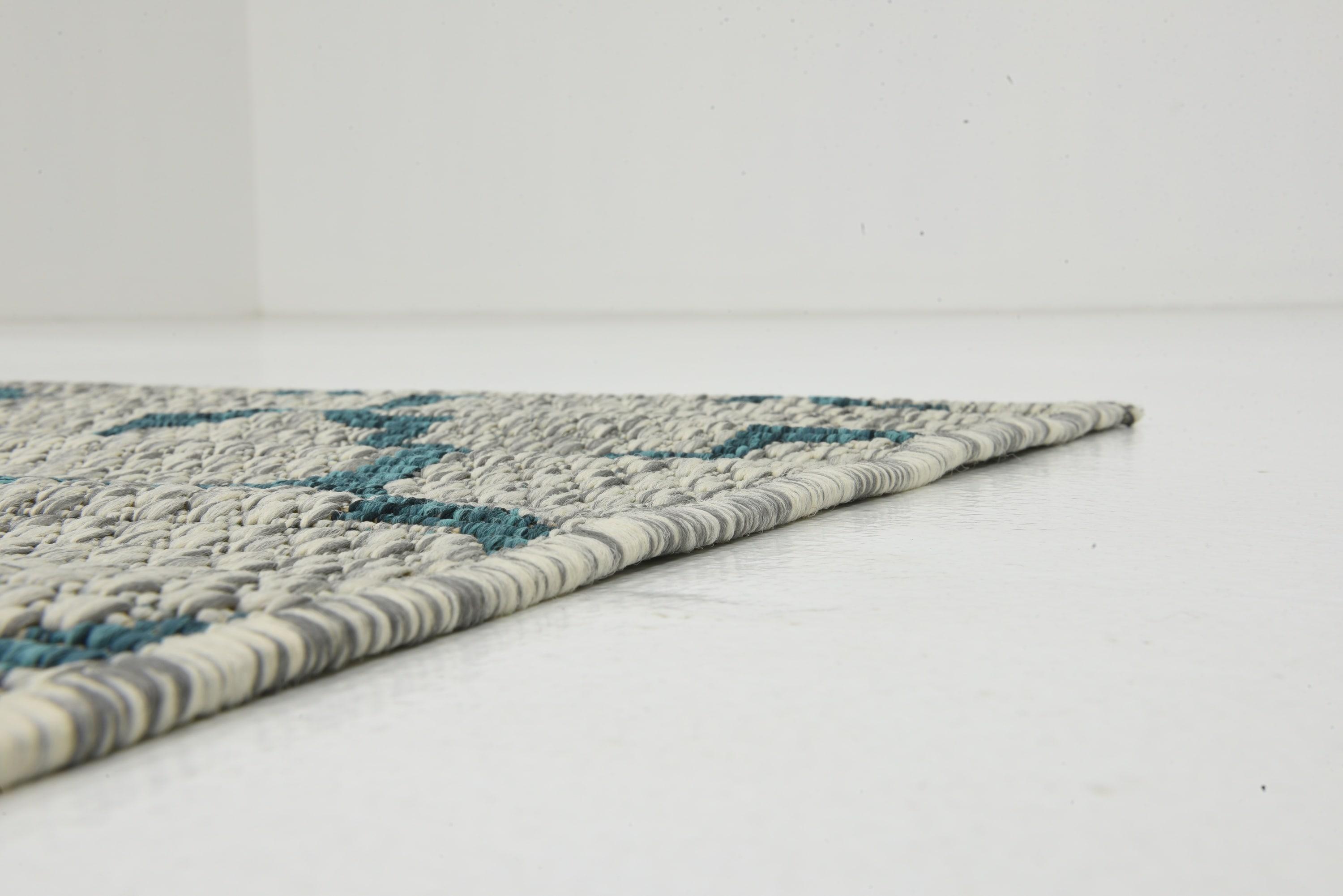 Unique Loom 2' 0 x 6' 1 Runner Indoor/Outdoor Trellis Gray Runner Rug