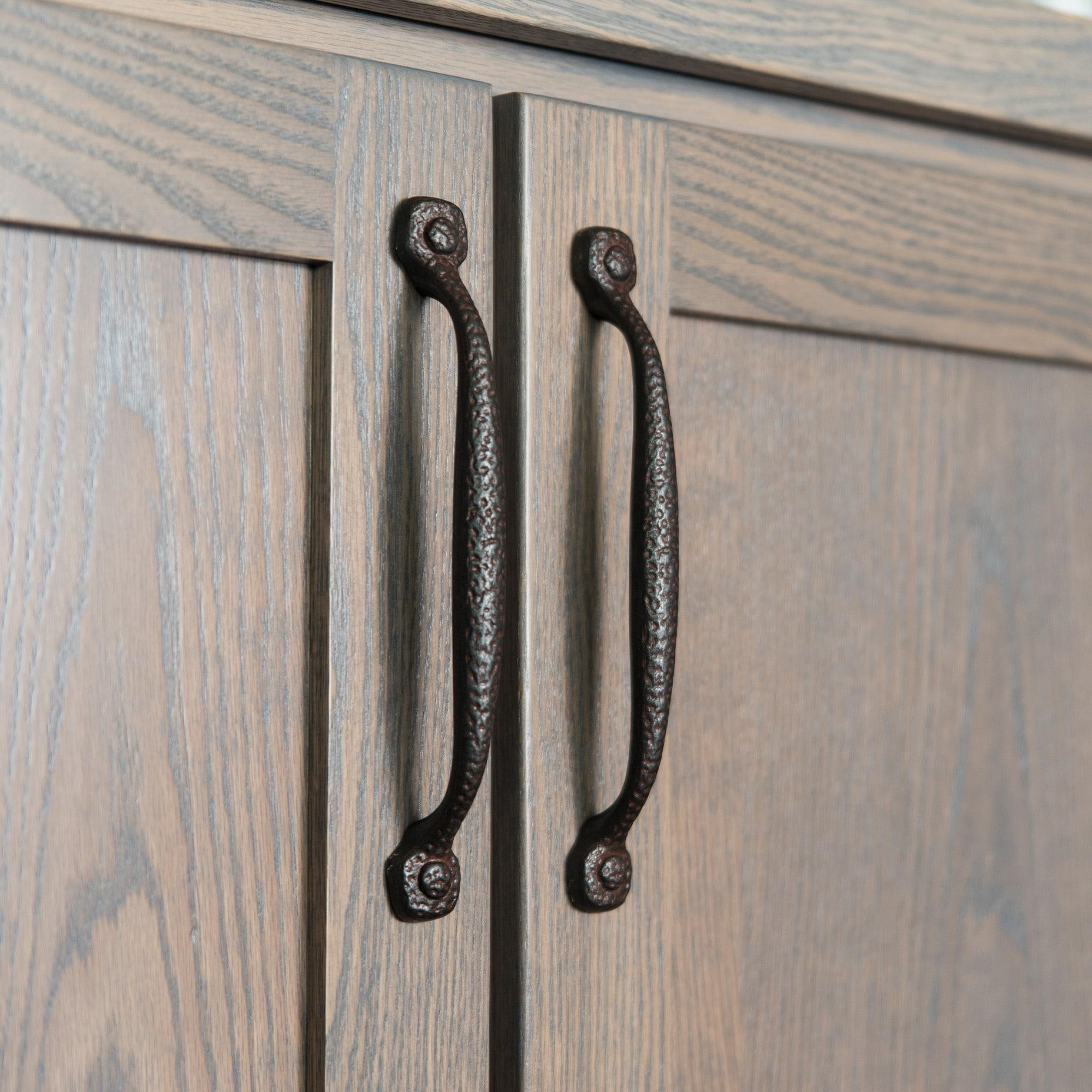 Refined Rustic Kitchen Cabinet Handles, Solid Core Drawer Pulls for Cabinet Doors