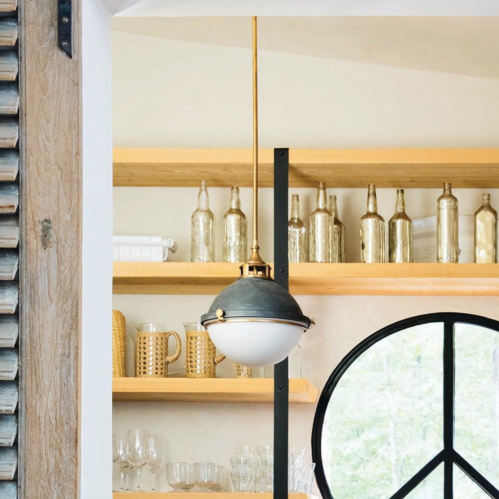 2 Light Small Pendant In Traditional-Industrial Style 13.5 Inches Wide By 14.5 Inches High-Aged Zinc Finish Hinkley Lighting 4834Dz