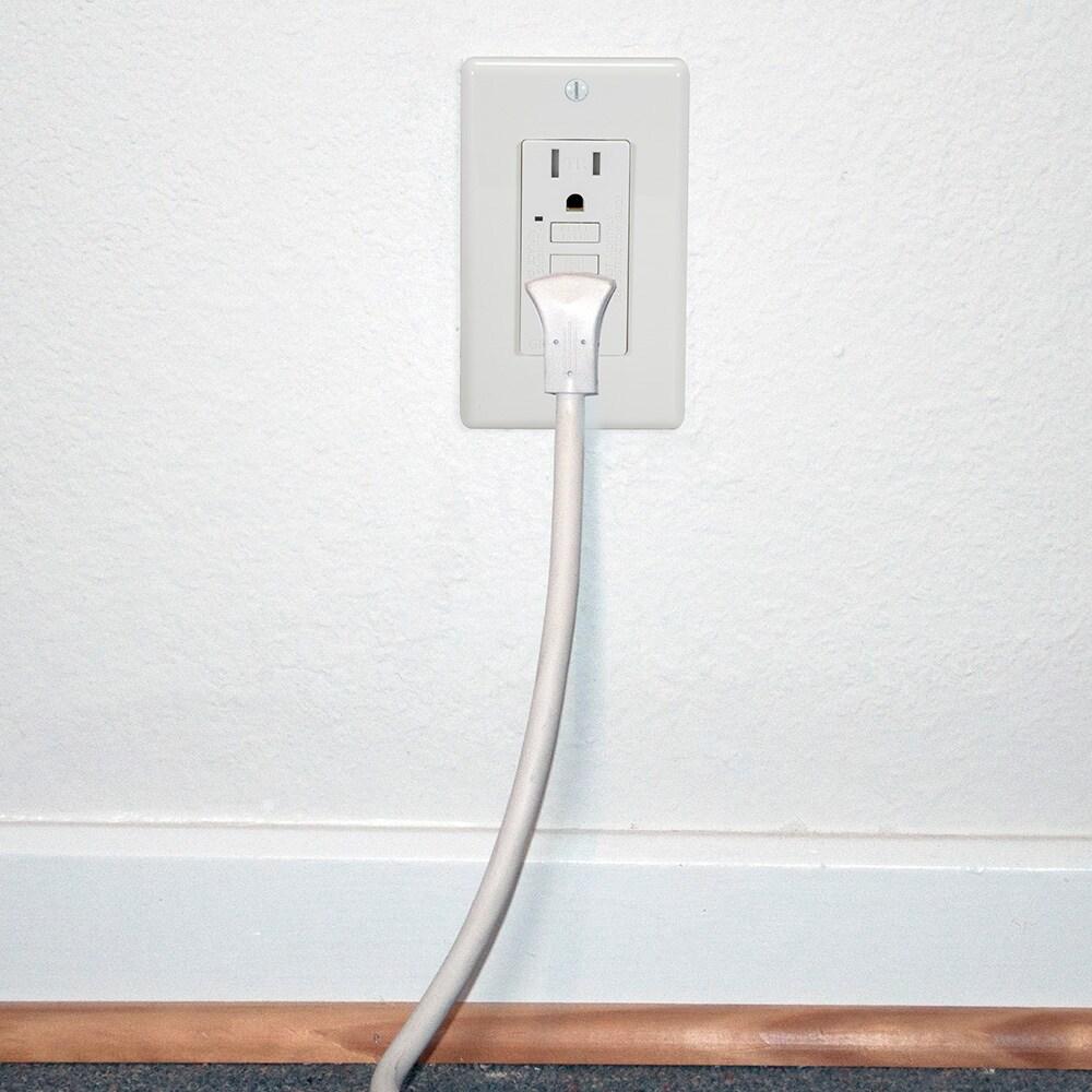 White Tamper Resistant Recessed GFCI Duplex Outlet with Wall Plate