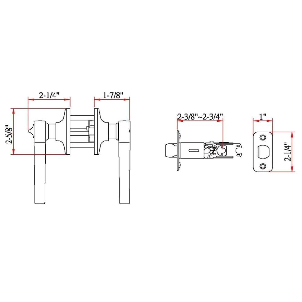 Scroll Privacy Bed/Bath Door Lever